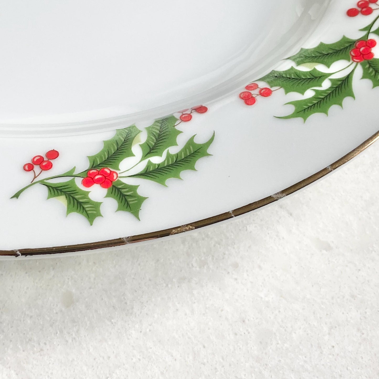 Vintage Kashima Christmas Holly Serving Pieces - Oval Platter and Two Bowls Available