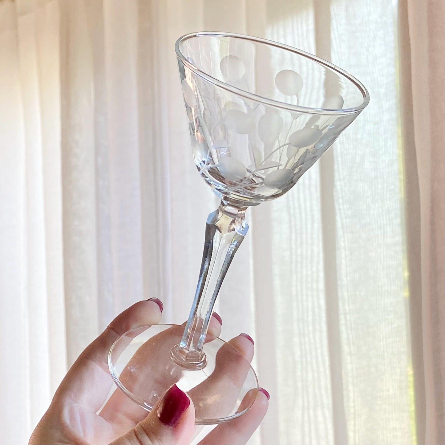 Vintage Libbey Carlton Dot Glasses - Set of 9