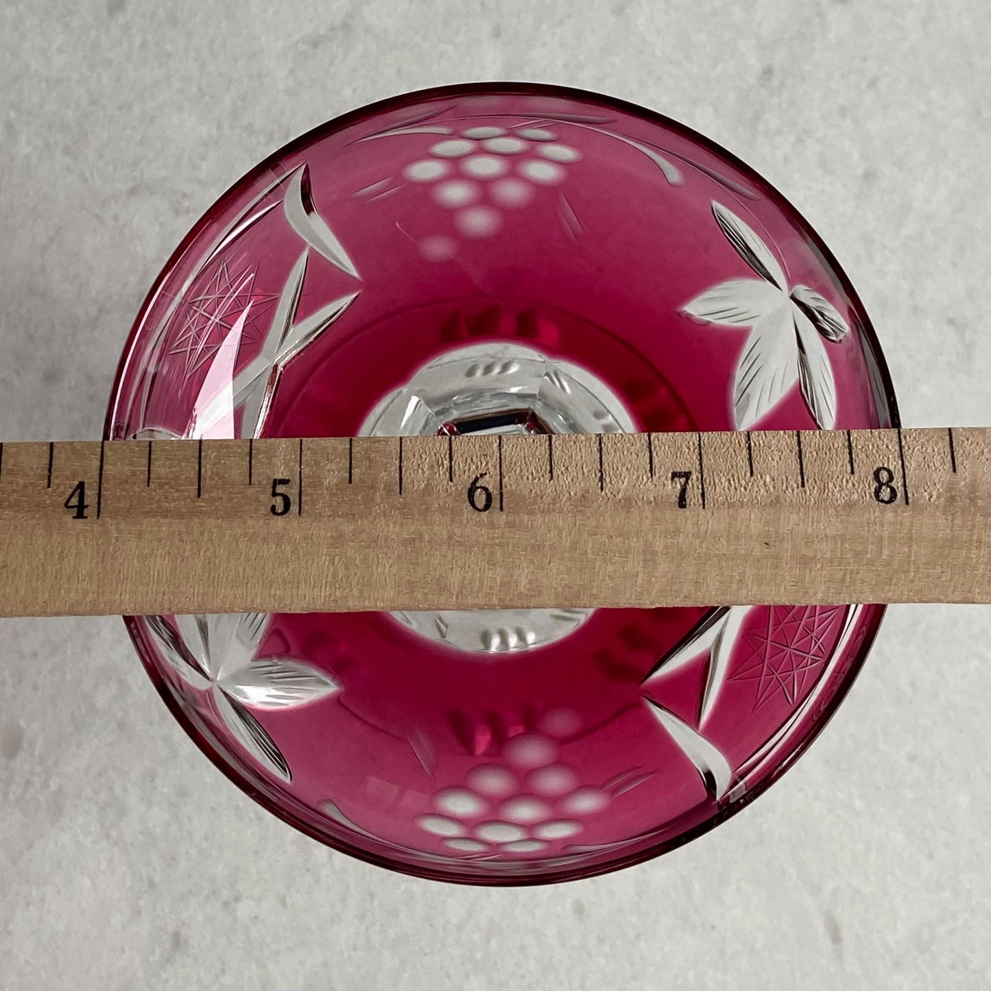 Vintage Lausitzer Cut to Clear Glasses - Set of 8