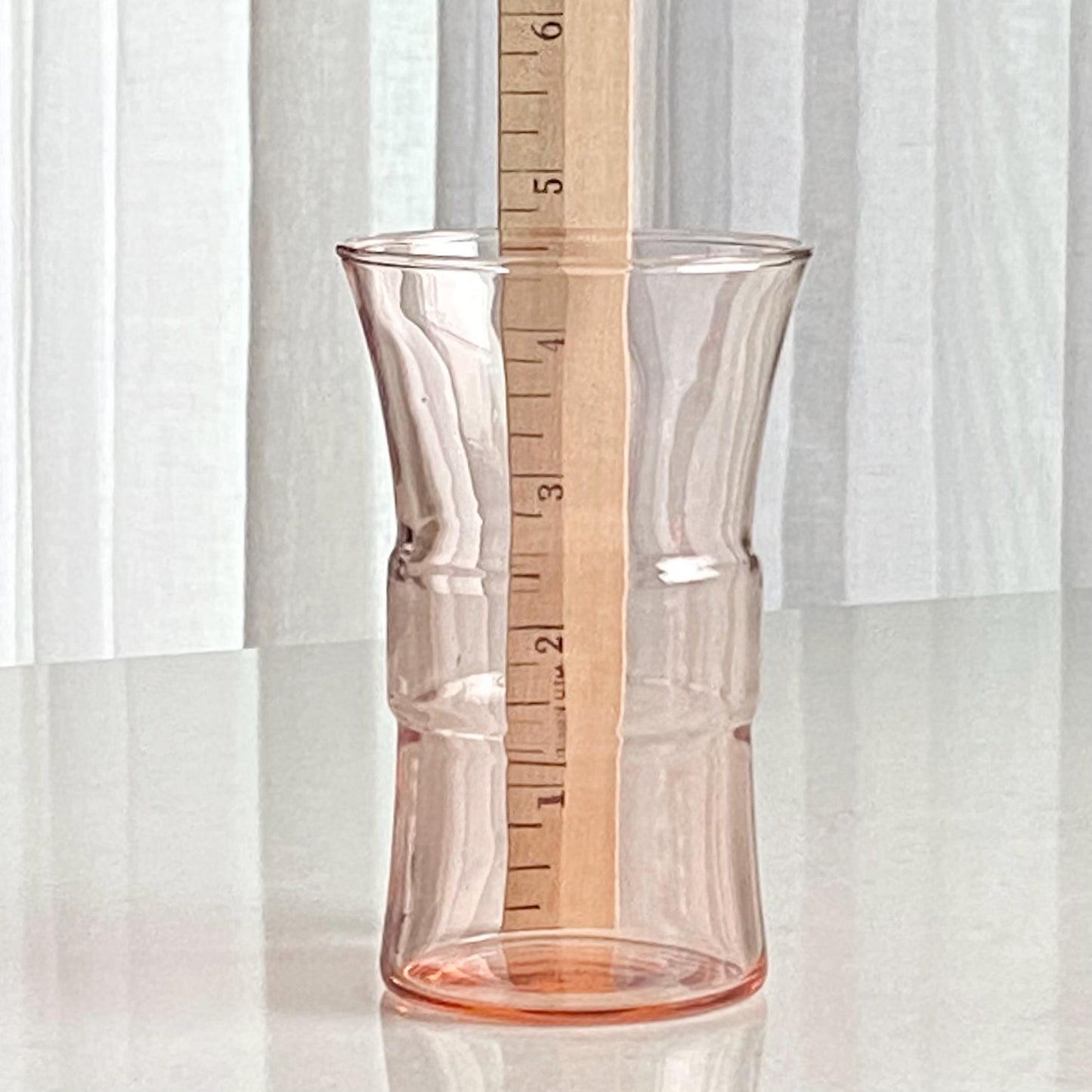 Vintage Libbey Pink Meridian Belted Tumbler Glasses (circa 1948) - Set of 5