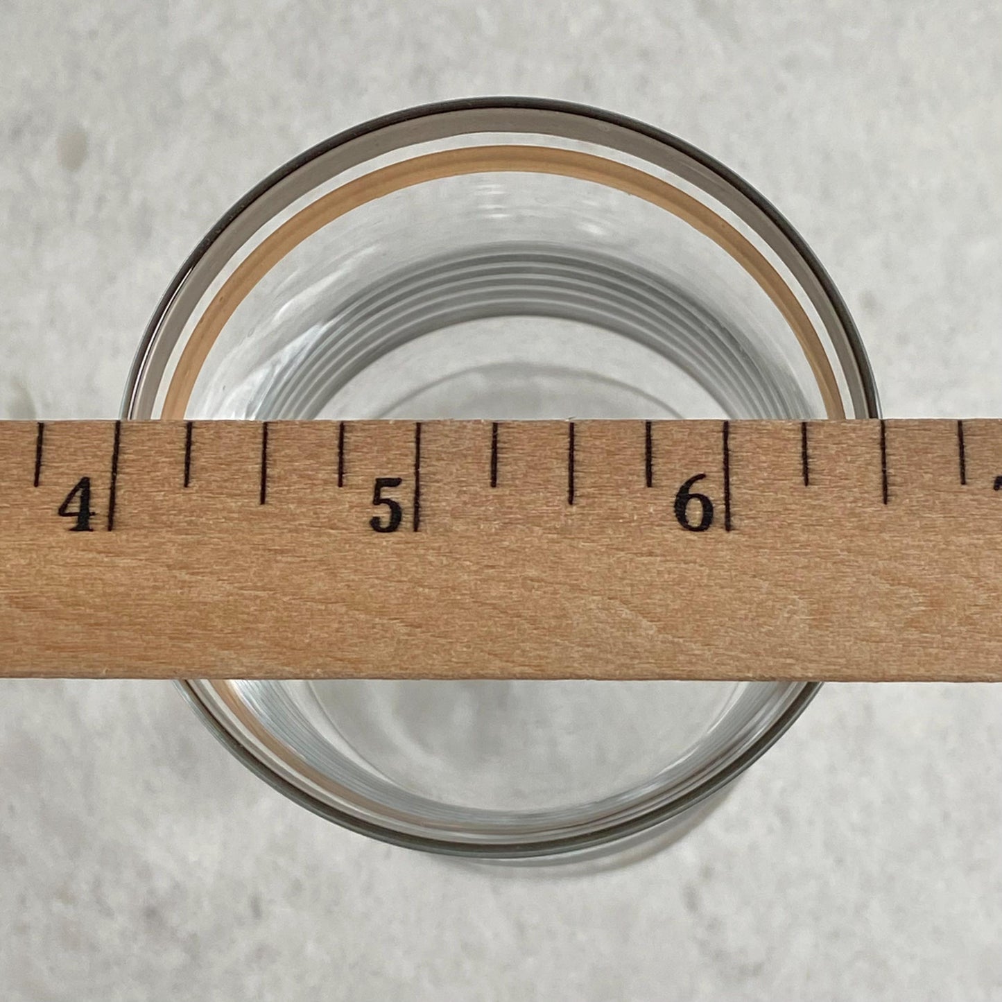 Vintage Krosno Gold and Silver Banded Glasses - Set of 4