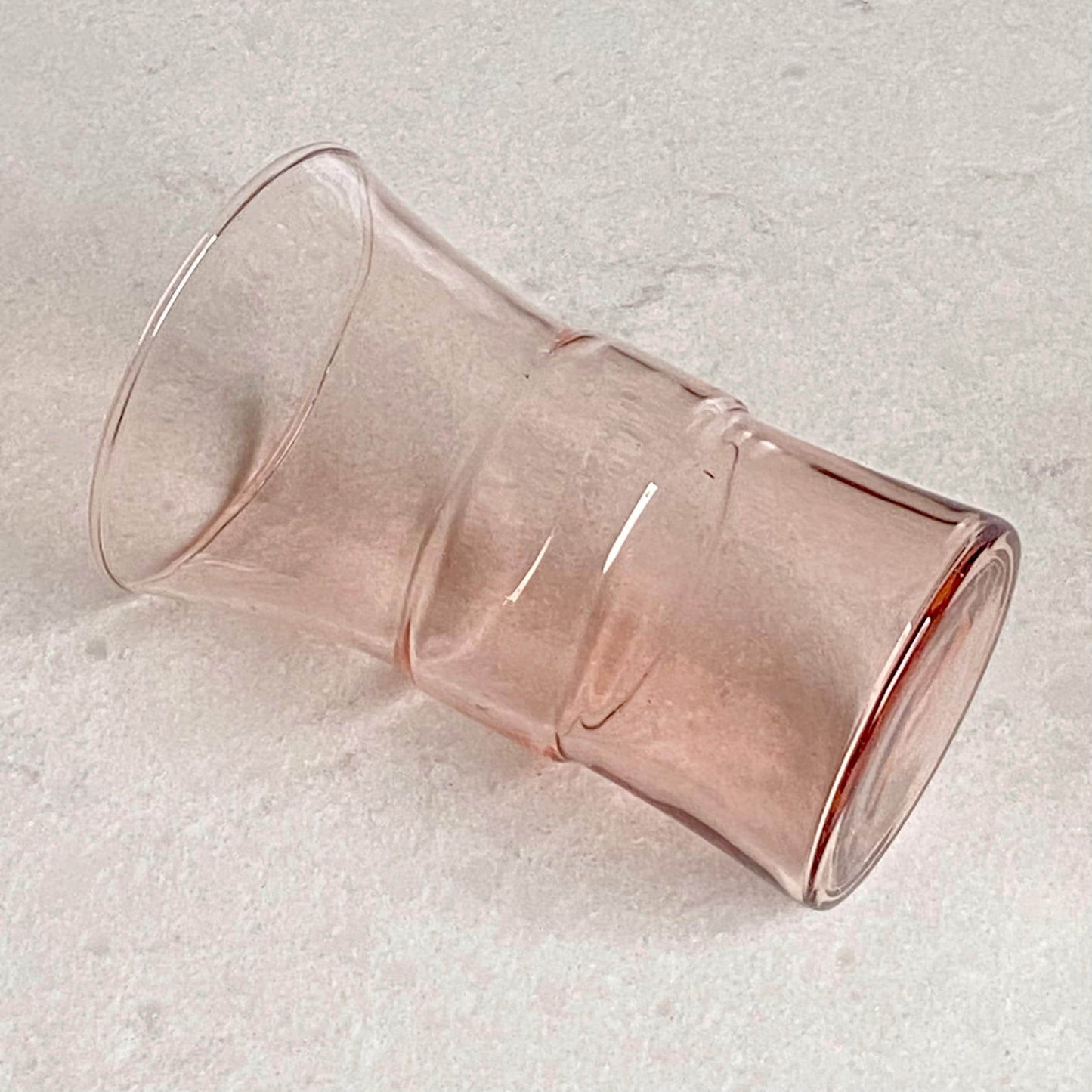 Vintage Libbey Pink Meridian Belted Tumbler Glasses (circa 1948) - Set of 5