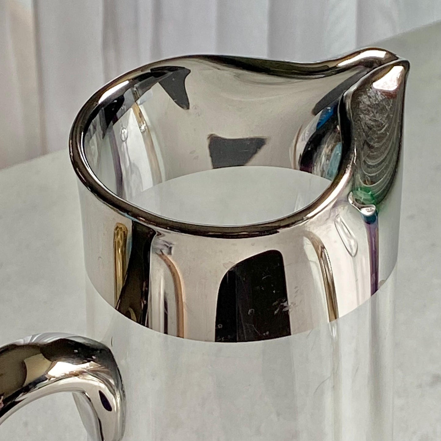 Vintage Silver Accented Carafe / Pitcher / Decanter