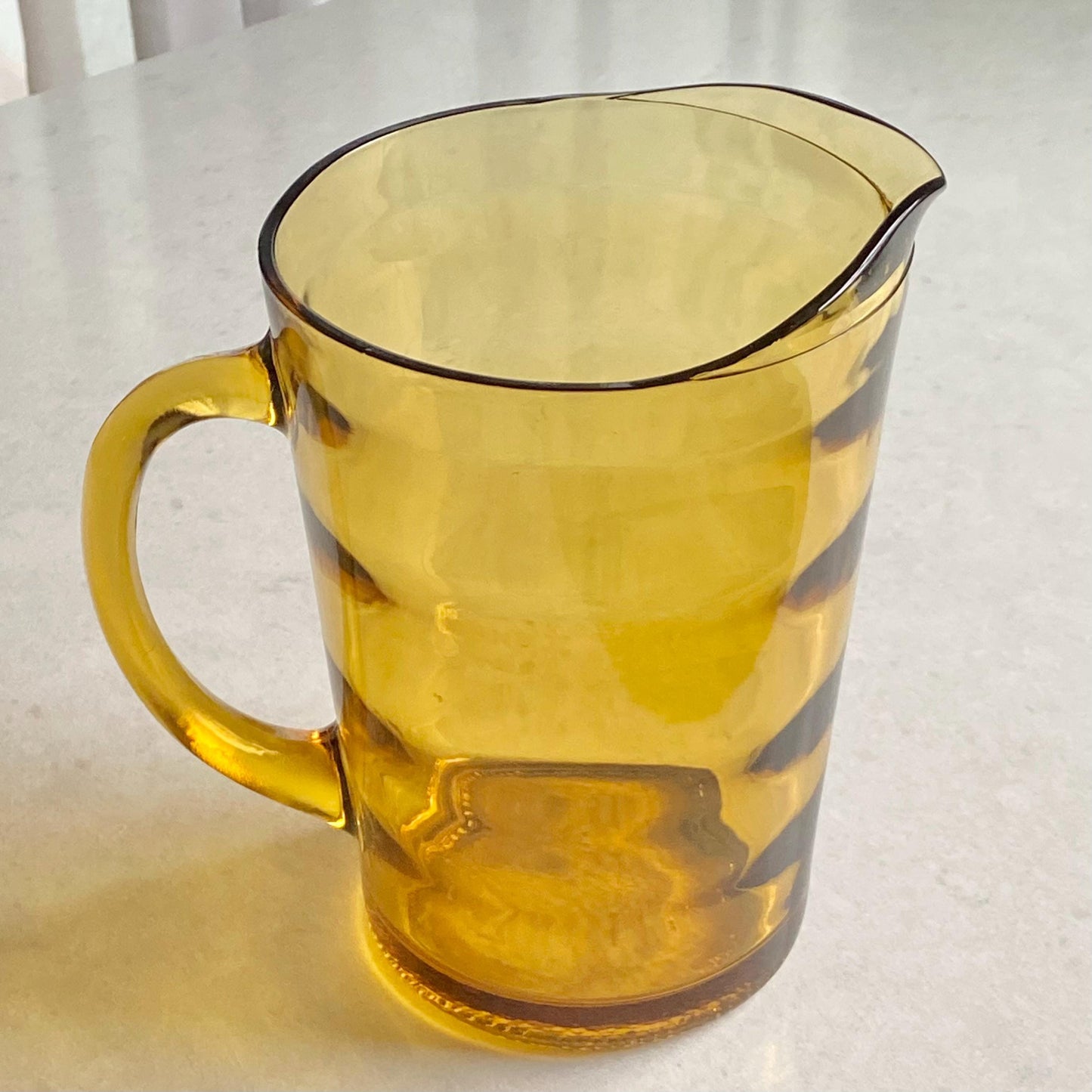 Vintage Hazel Atlas Gold Waterfall 64 Ounce Pitcher