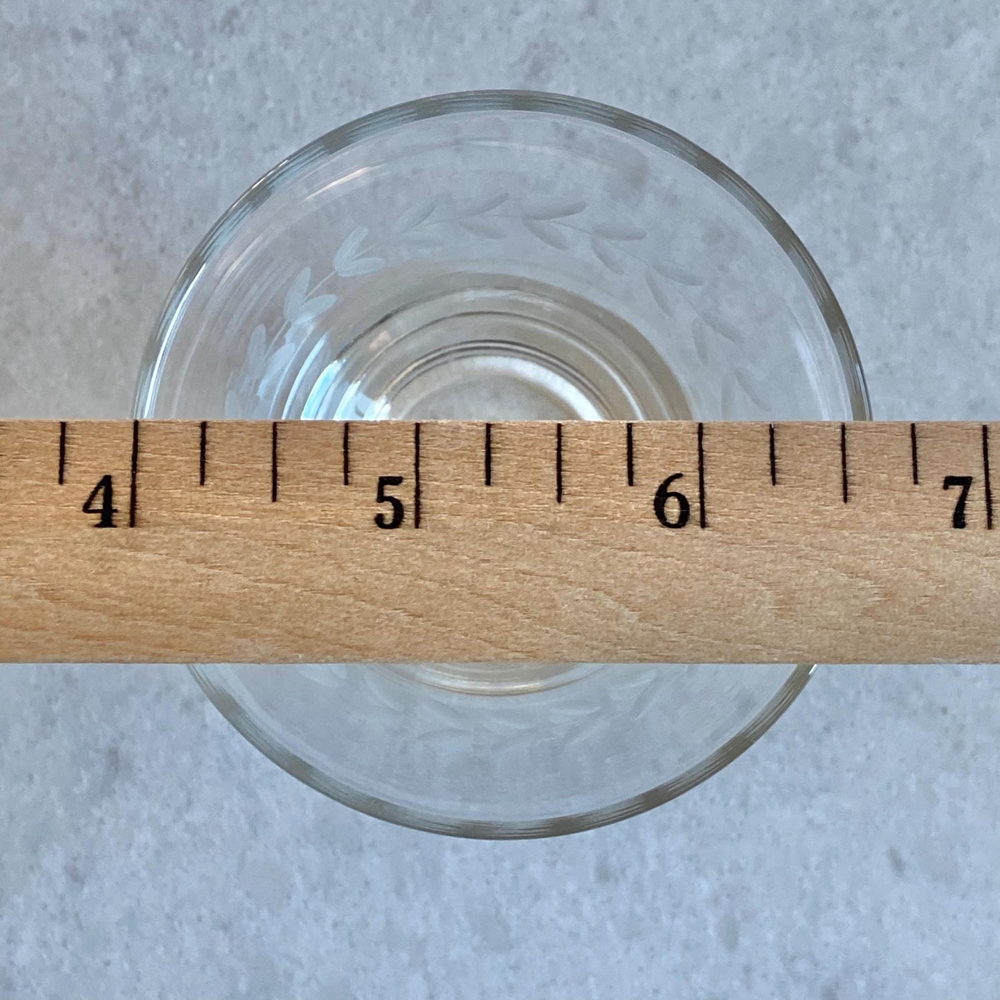 Vintage Anchor Hocking Gray Cut Laurel 4 Ounce Tumbler Glasses - Set of 4