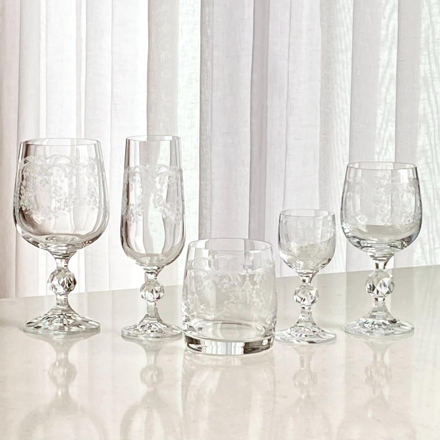 Vintage Import Assoc Cascade Glasses - Set of 8 Tumblers