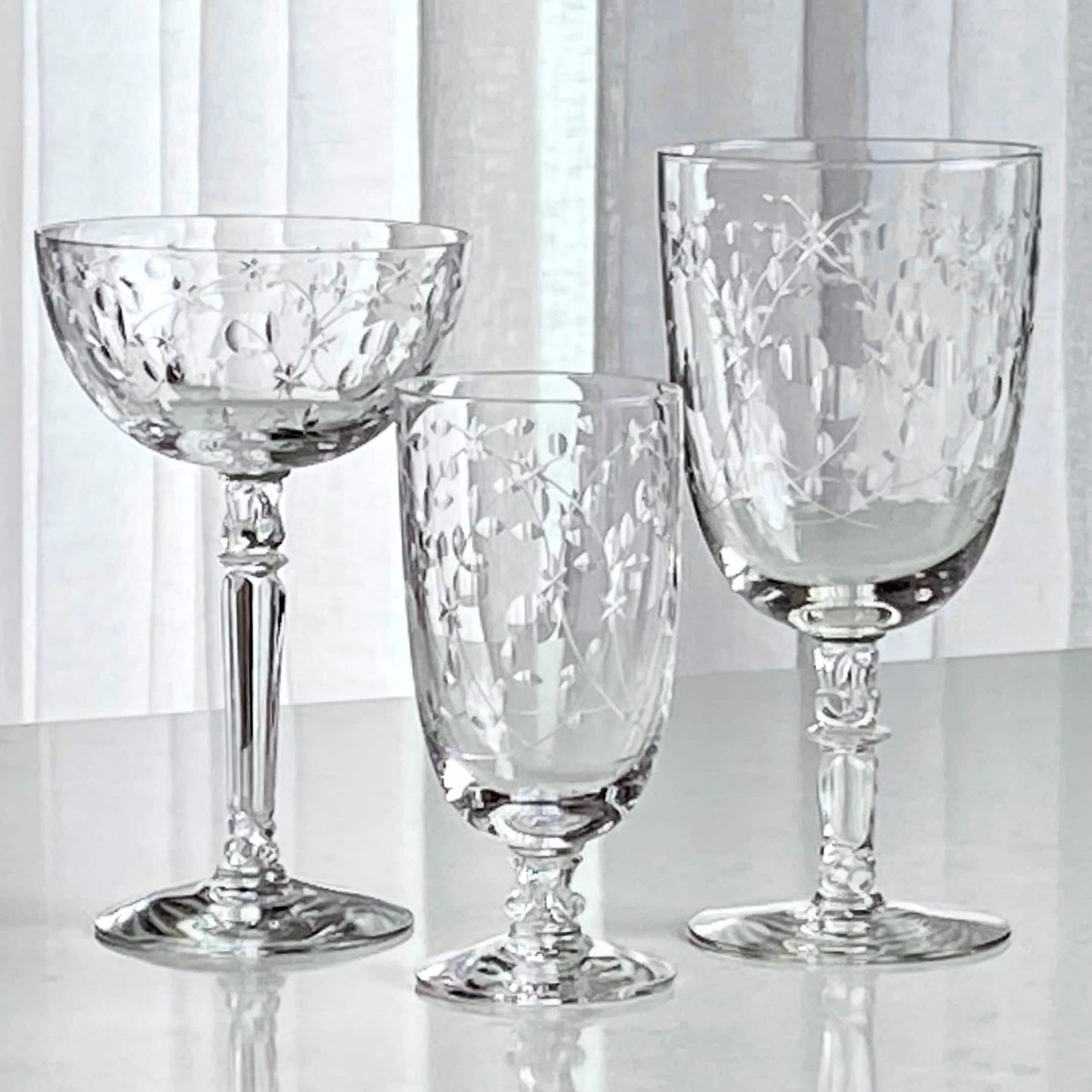 Vintage Fostoria Christiana Glasses (circa 1942 - 1969) - 15 Available