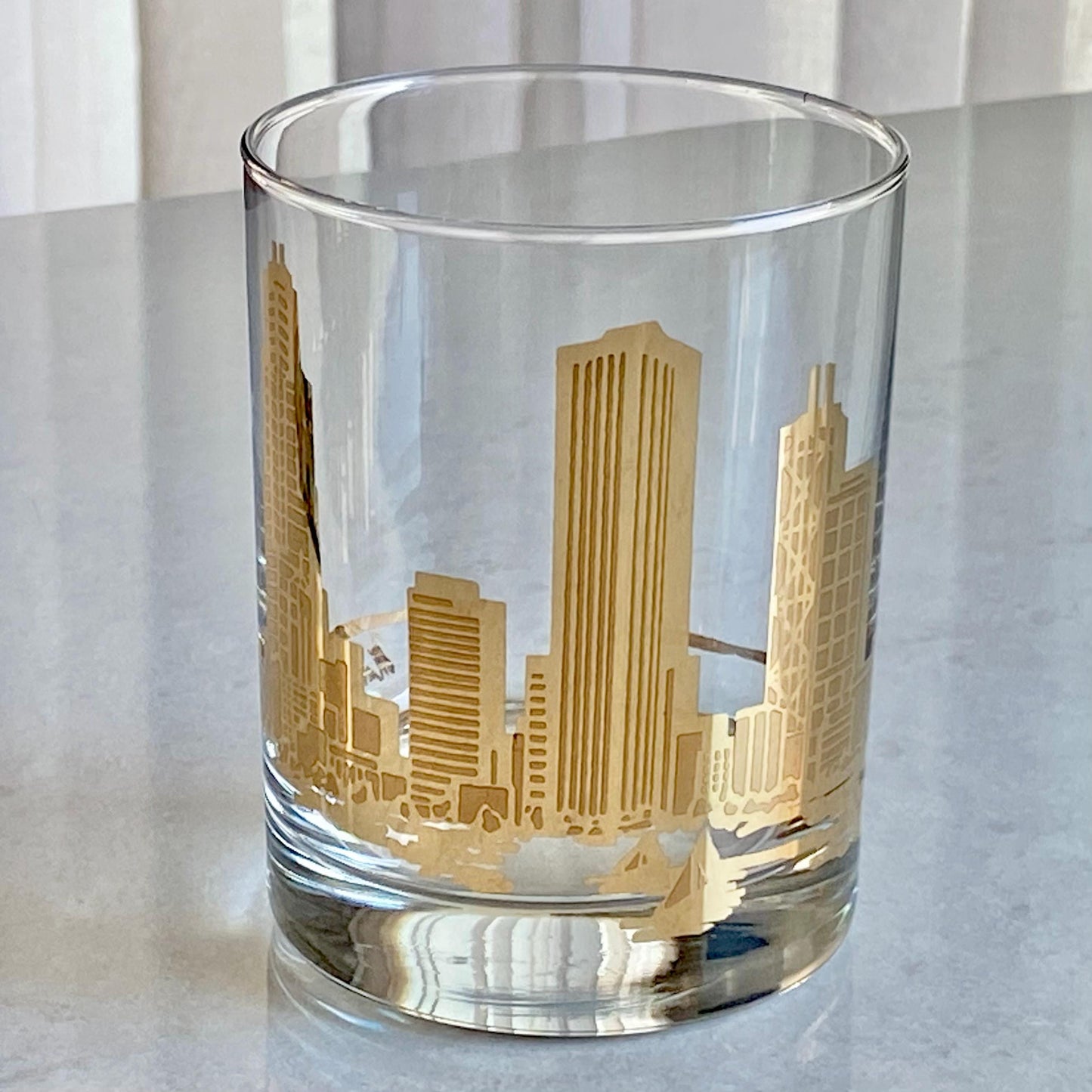 Vintage Marshall Field's Chicago Skyline Glasses - Set of 4
