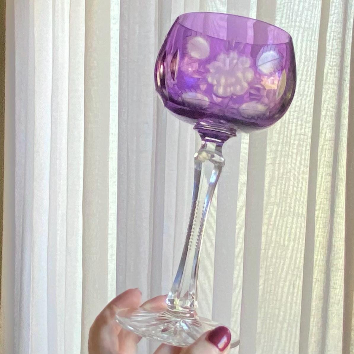 Vintage Cut to Clear Glasses - Set of 2