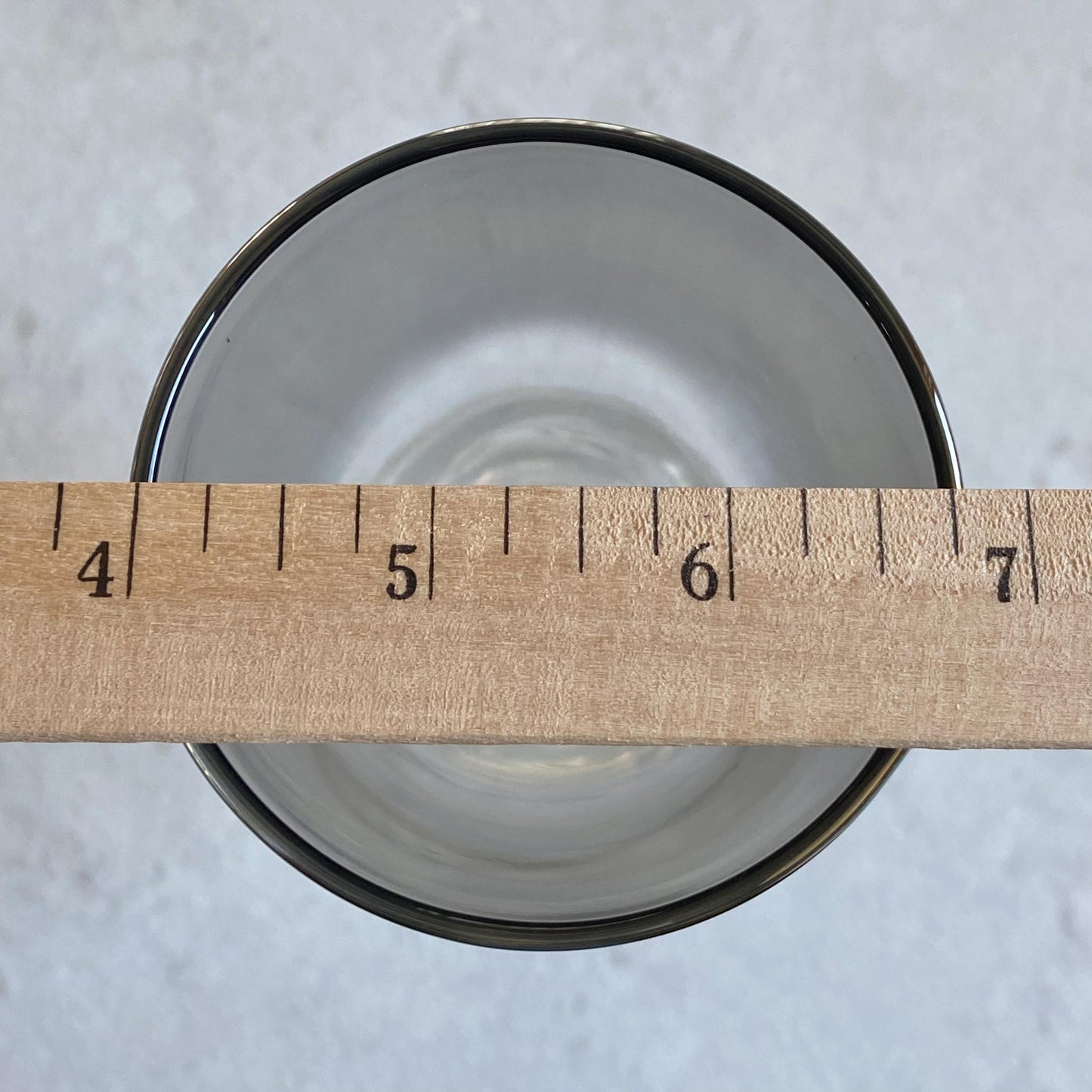 Vintage MCM Metallic Silver Fade Ombre Glasses - Set of 6