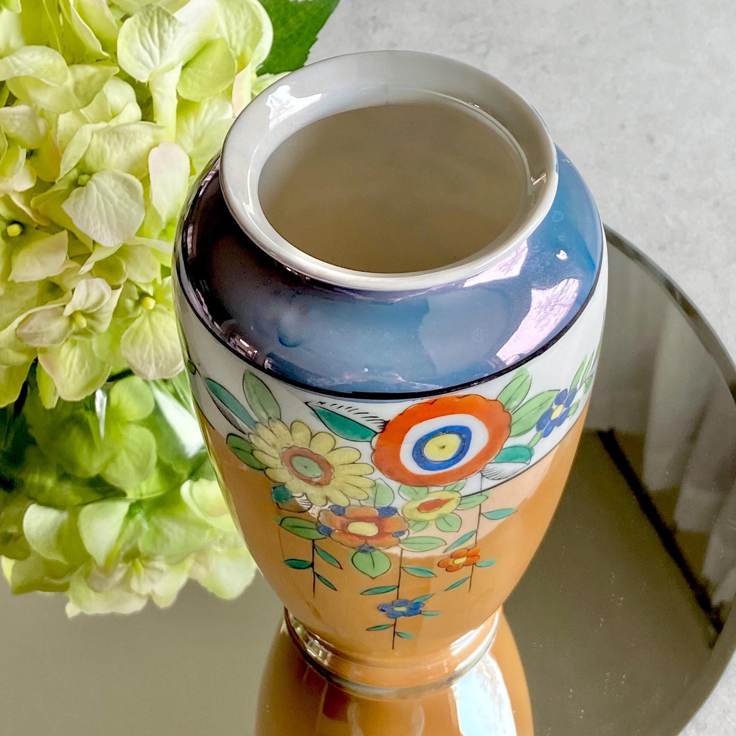Vintage Hand Painted Lusterware Japanese Vase