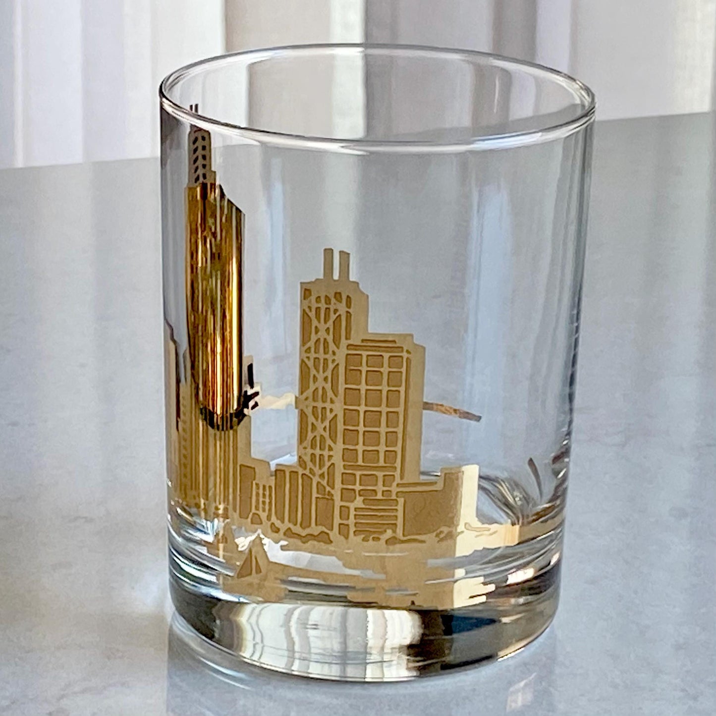 Vintage Marshall Field's Chicago Skyline Glasses - Set of 4