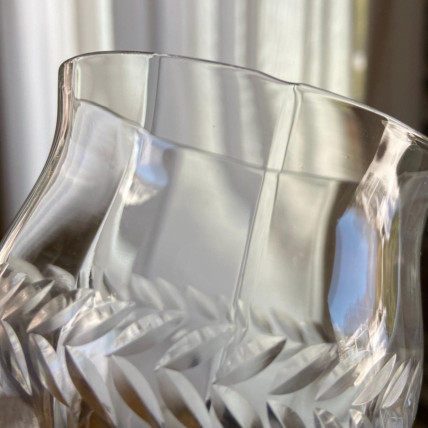 Vintage Bryce Laurel Etched Optic Panel Glasses - Set of 4