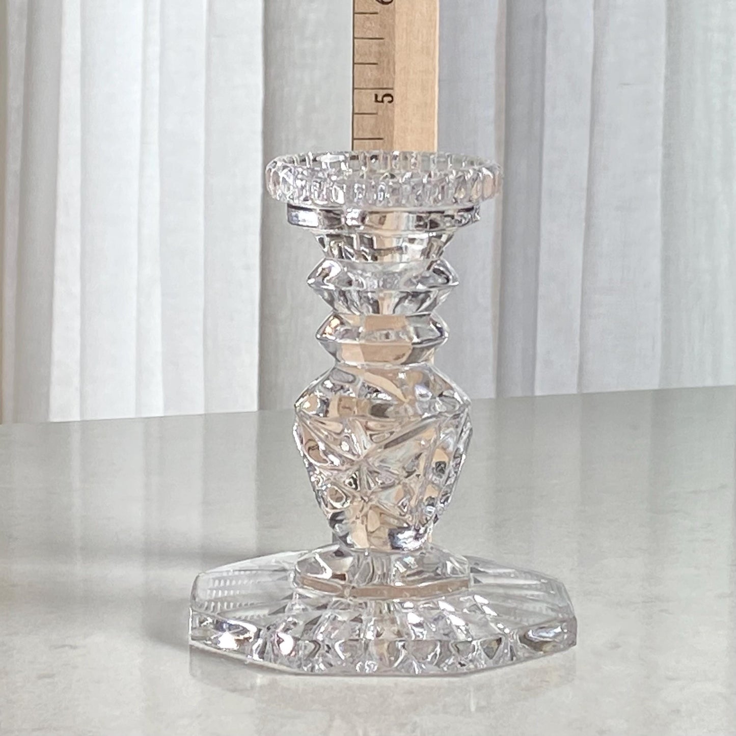 Vintage Hand Cut Crystal West German Candle Holders - Set of 2