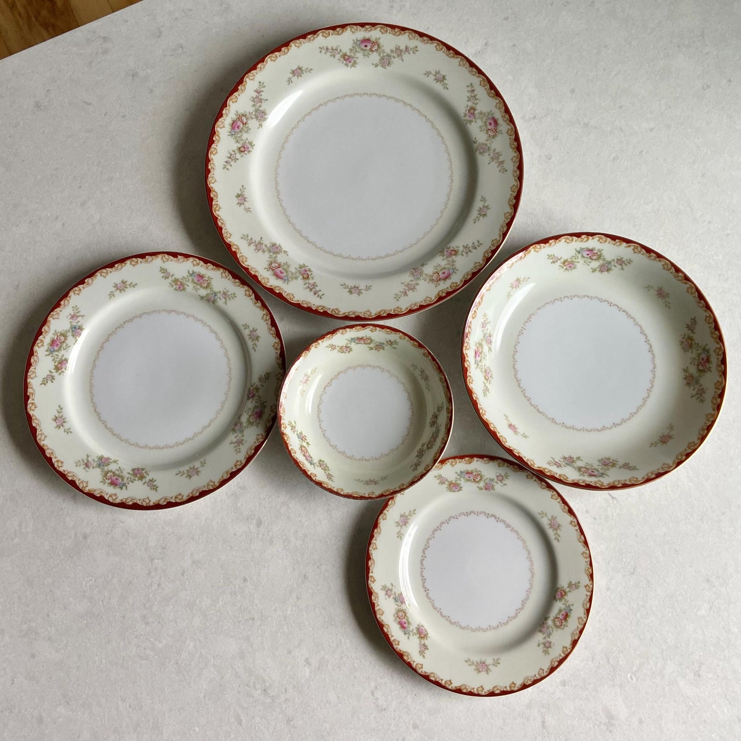 Vintage Cherry China (circa 1945 - 1952) - 3 sizes of plates and 2 sizes of bowls available