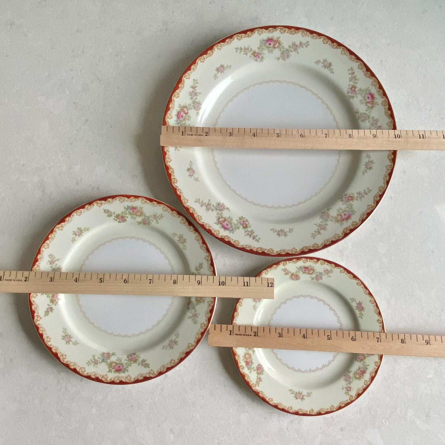Vintage Cherry China (circa 1945 - 1952) - 3 sizes of plates and 2 sizes of bowls available