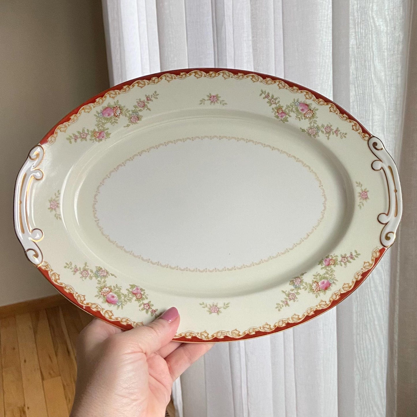 Vintage Cherry China (circa 1945 - 1952) - Platter, Bowl and 2 Creamers/Gravy/Sauce Boats Available