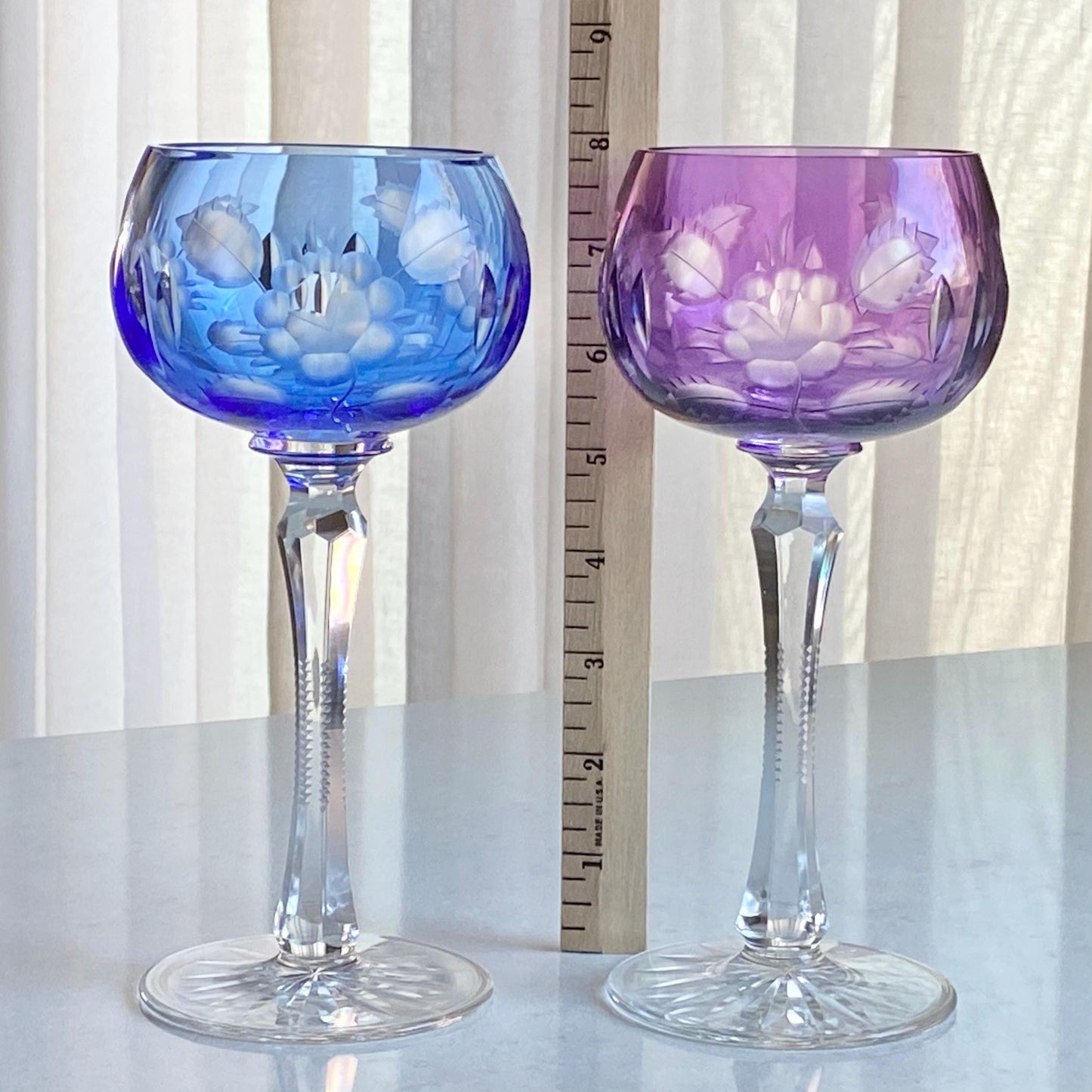Vintage Cut to Clear Glasses - Set of 2
