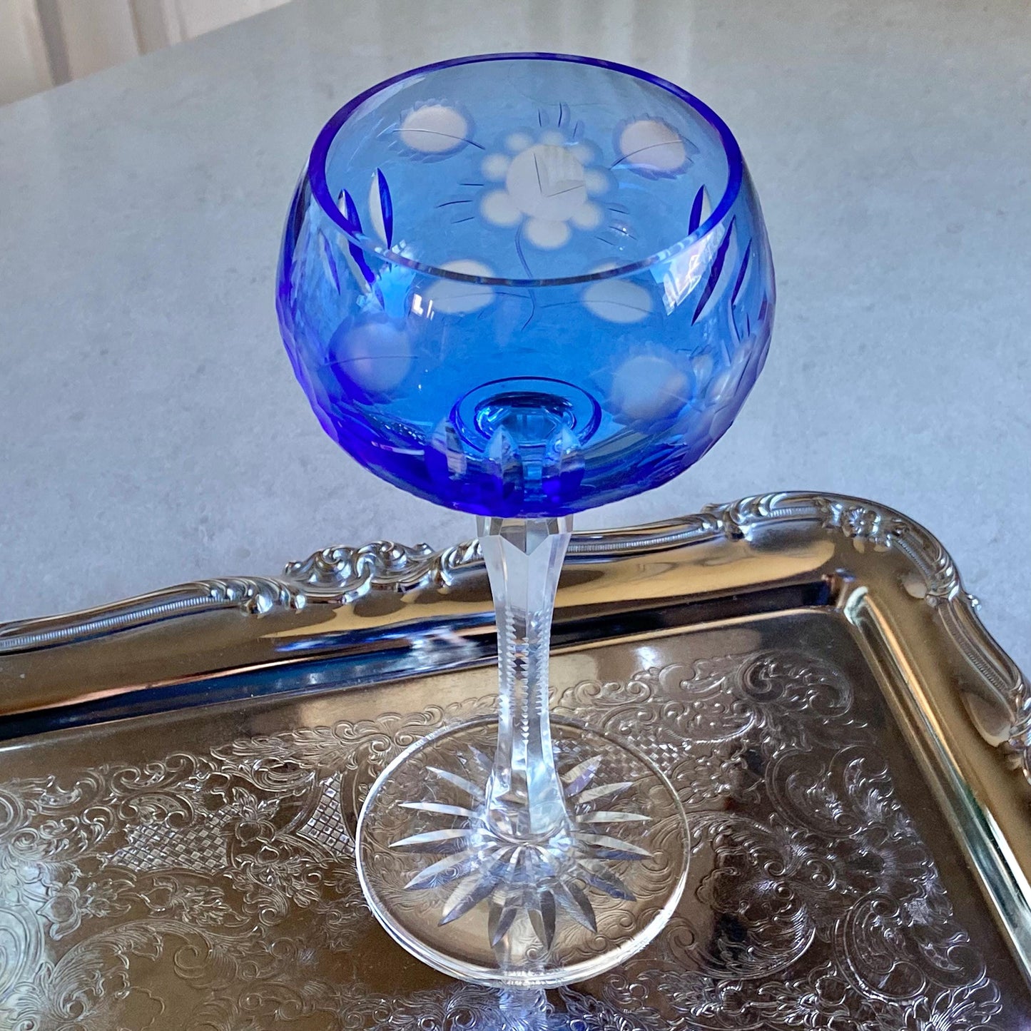 Vintage Cut to Clear Glasses - Set of 2