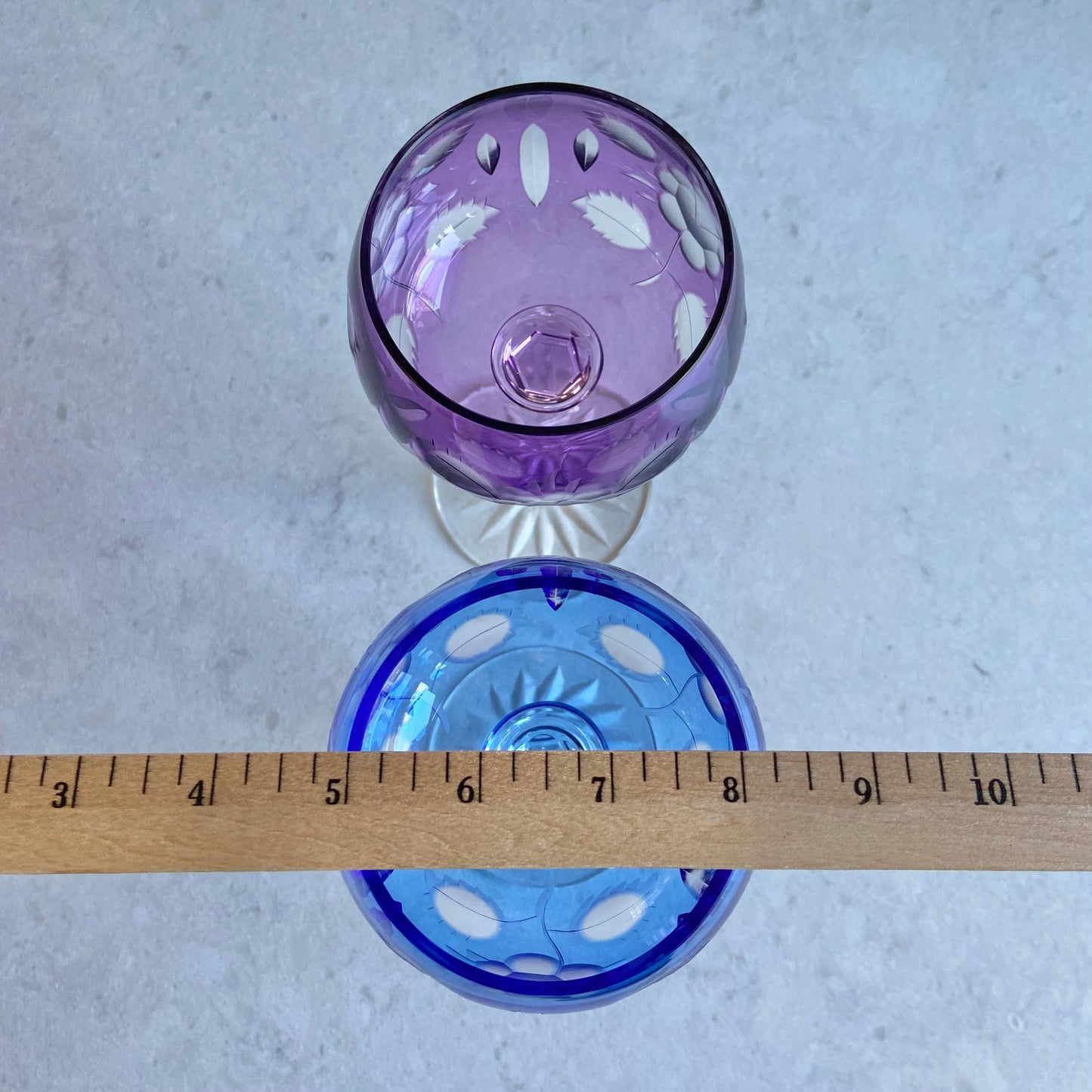 Vintage Cut to Clear Glasses - Set of 2
