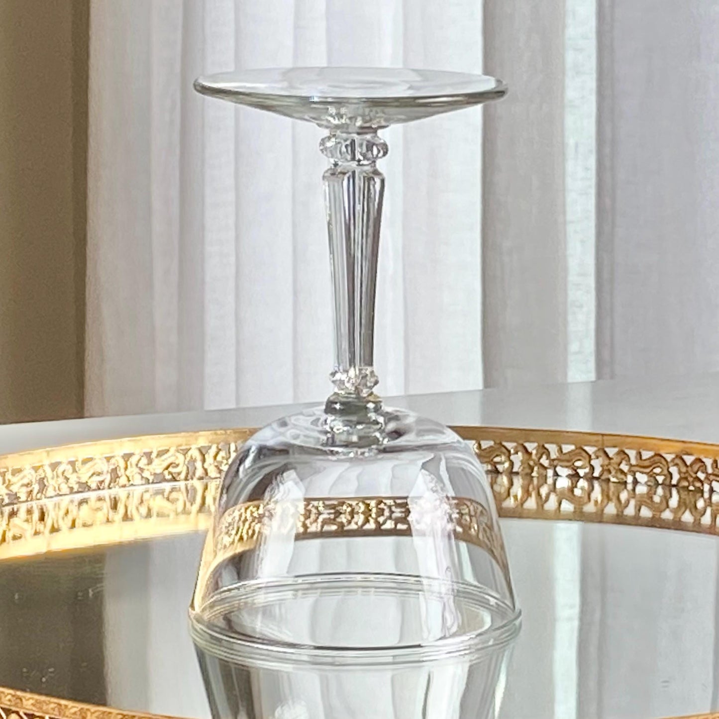 Vintage Libbey Pillar Stem Glasses - Set of 7