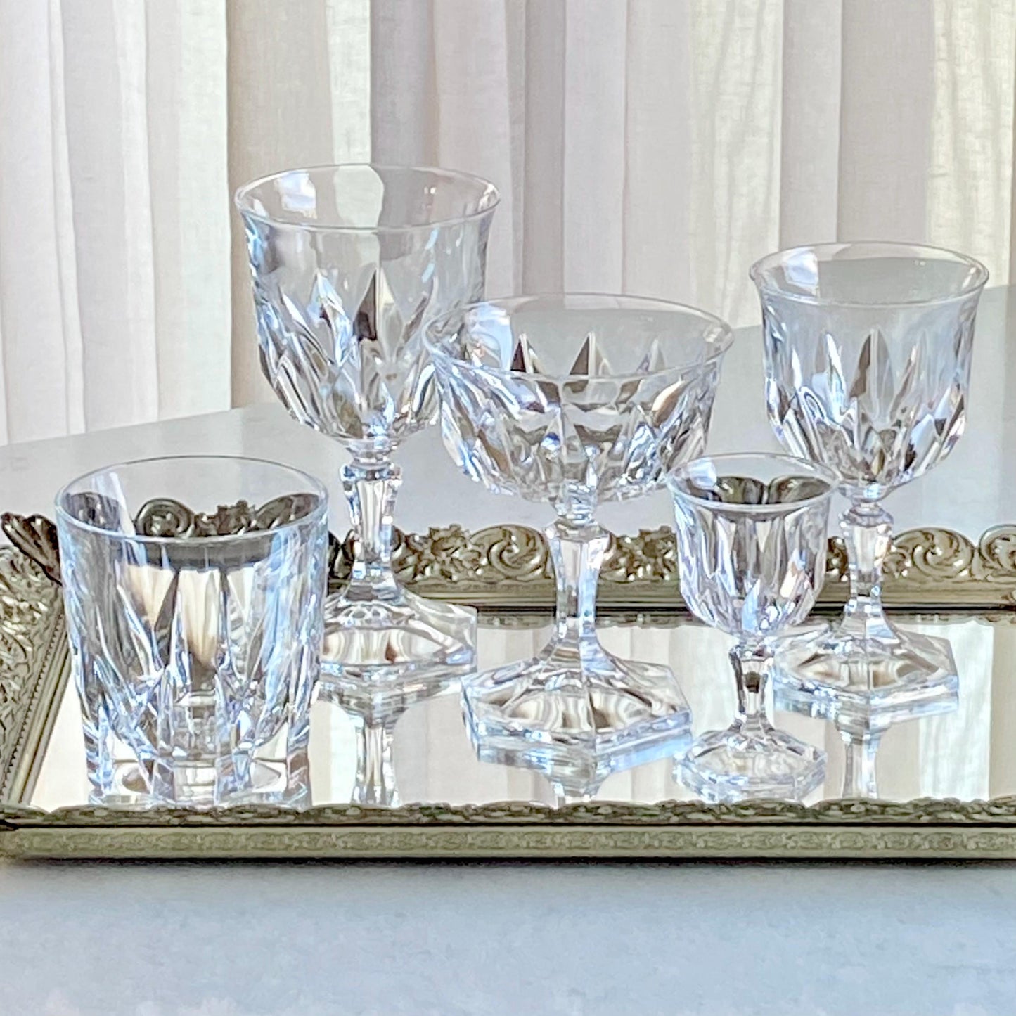 Vintage Cristal D'Arques-Durand Chaumont Glasses - Set of 11