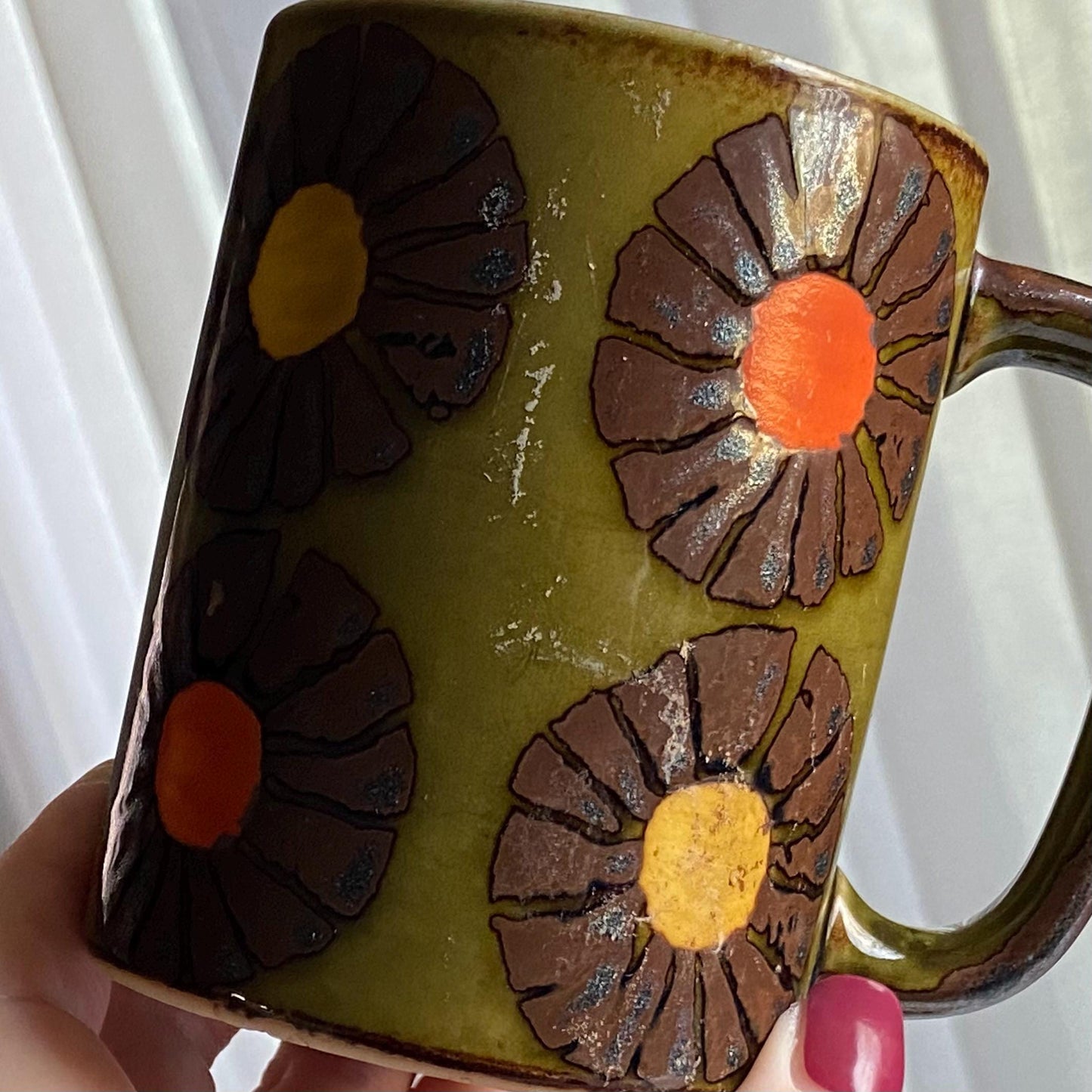 Vintage Otagiri Owl, Flower and Apple Mugs - Set of 4