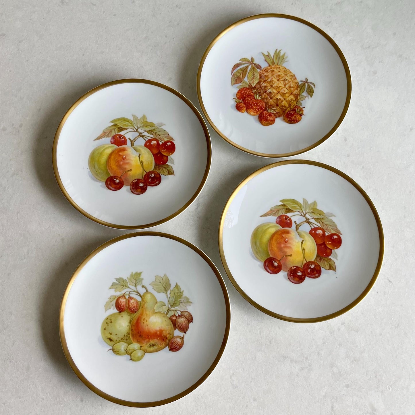 Vintage Jaeger Harvest Plates (circa 1964 - 1970) - Set of 4