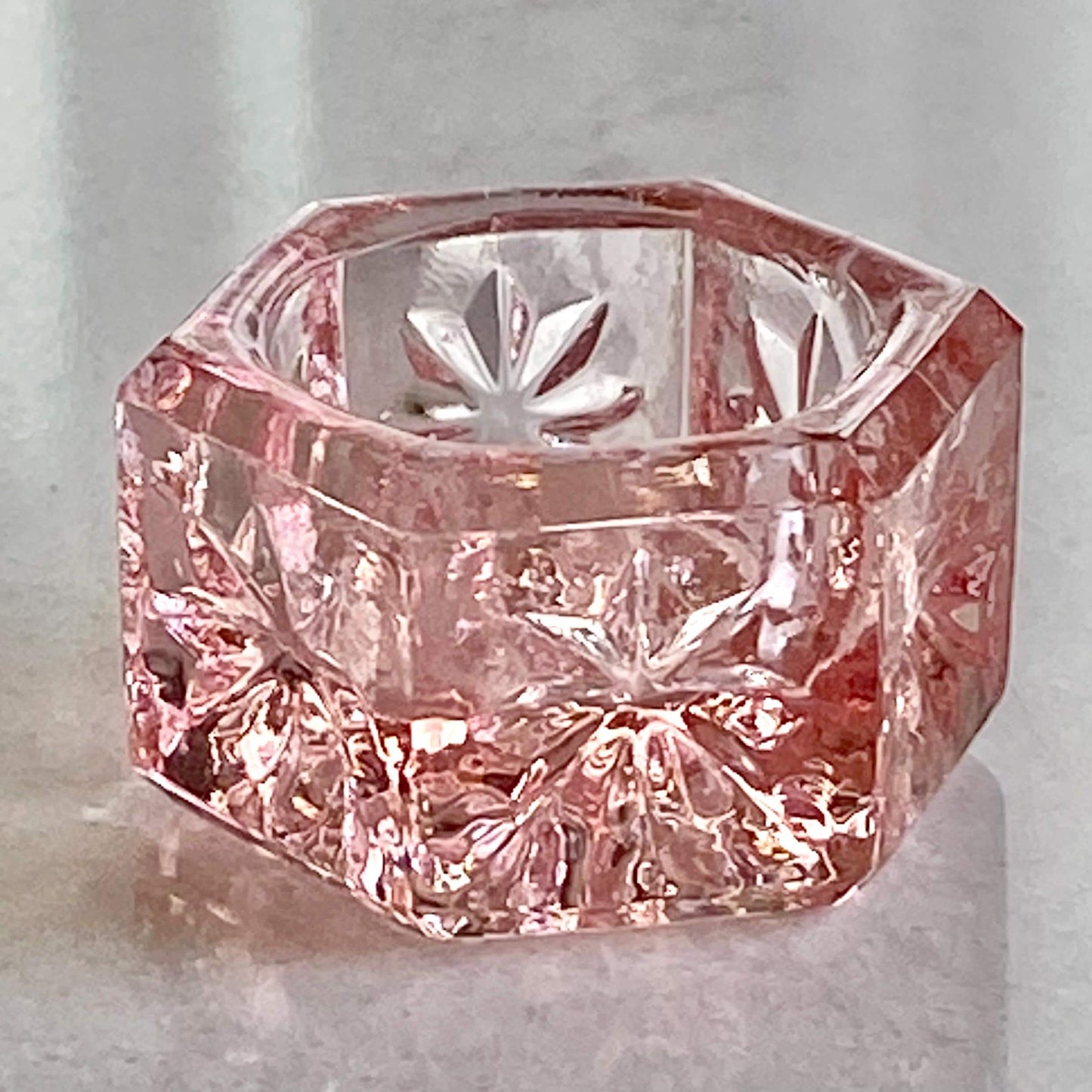 Vintage Pink Hexagonal Salt Dips - Set of 6