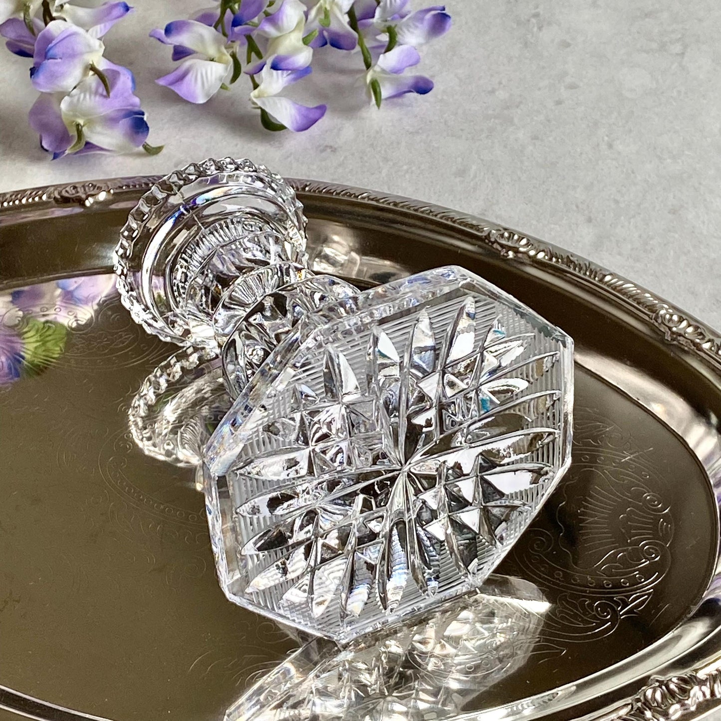 Vintage Hand Cut Crystal West German Candle Holders - Set of 2