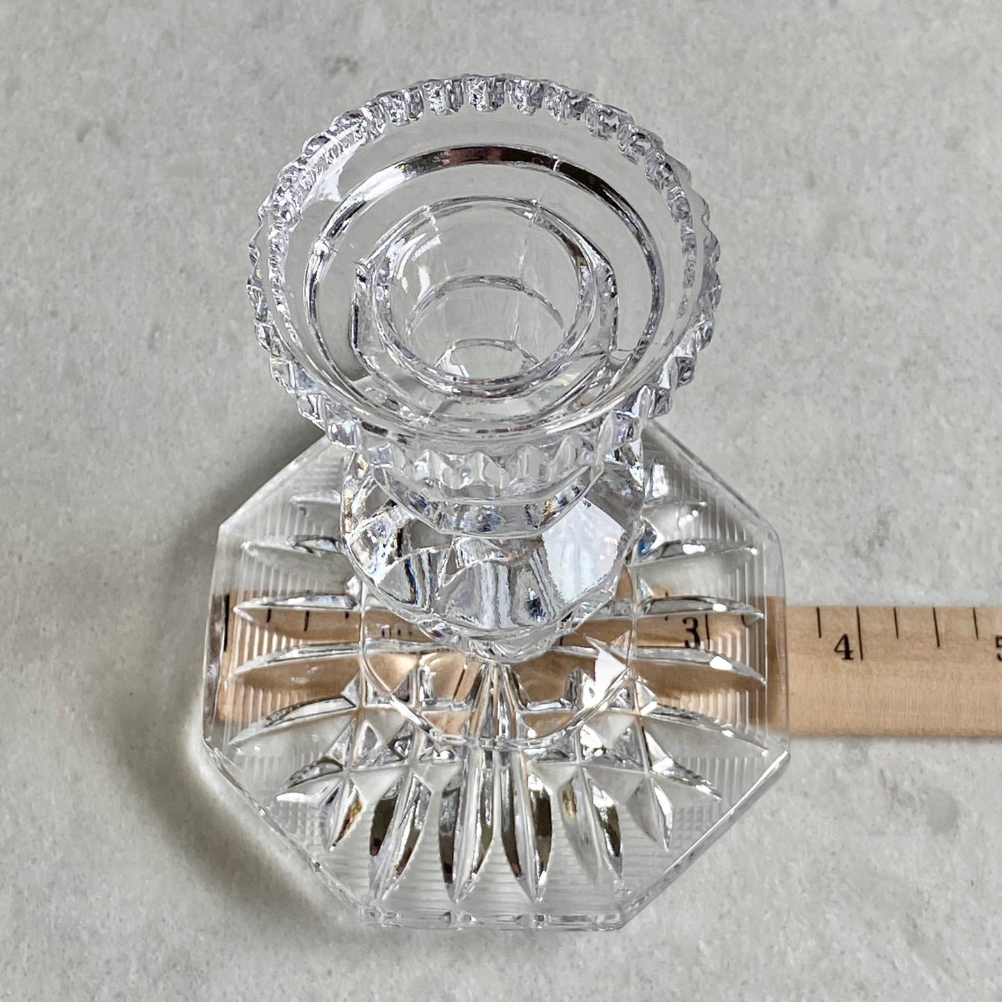 Vintage Hand Cut Crystal West German Candle Holders - Set of 2