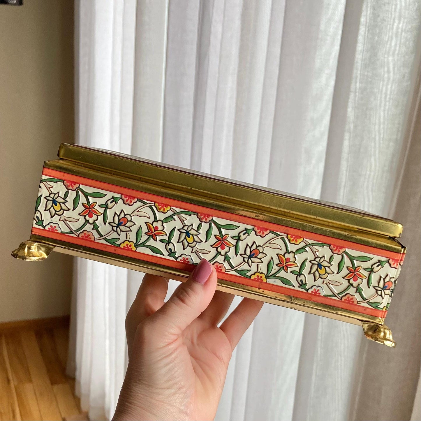 Vintage Fricke and Nacke Western Germany Embossed Bird Tin