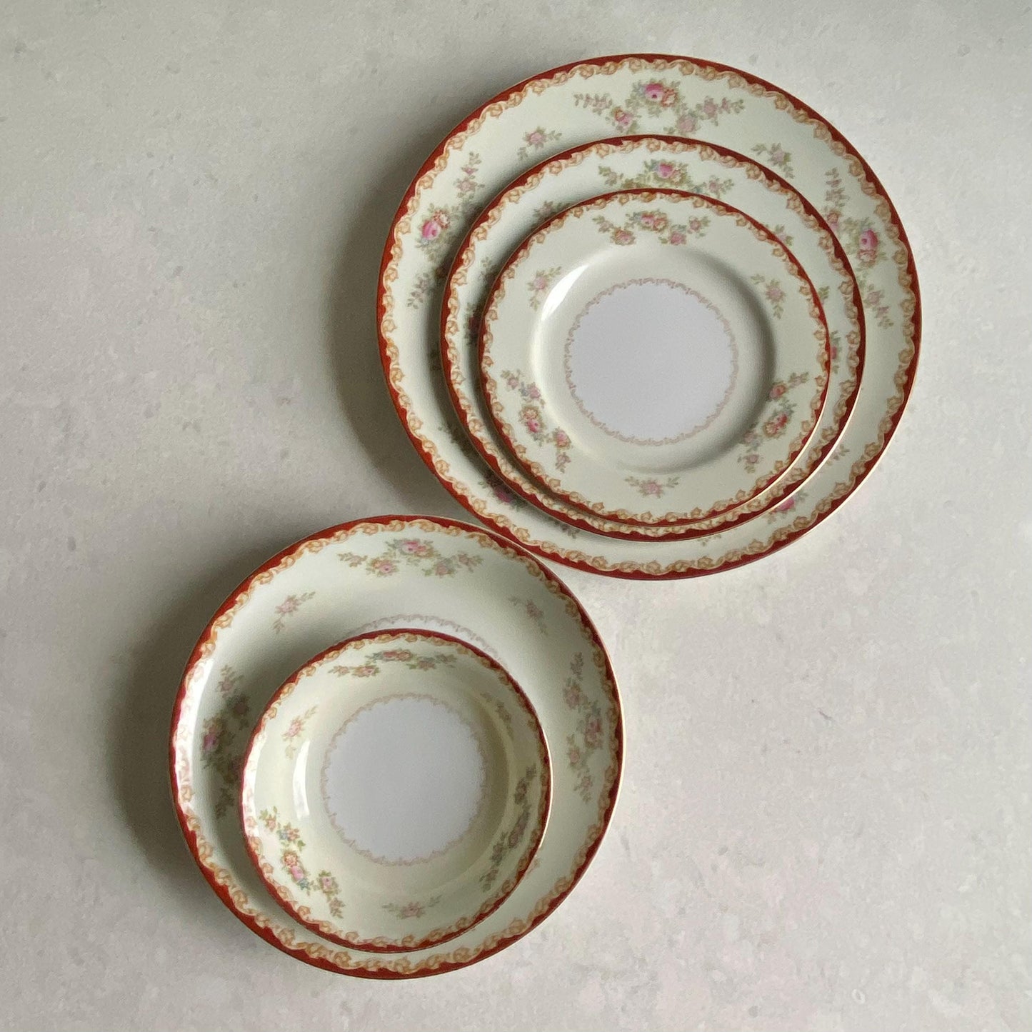 Vintage Cherry China (circa 1945 - 1952) - 3 sizes of plates and 2 sizes of bowls available