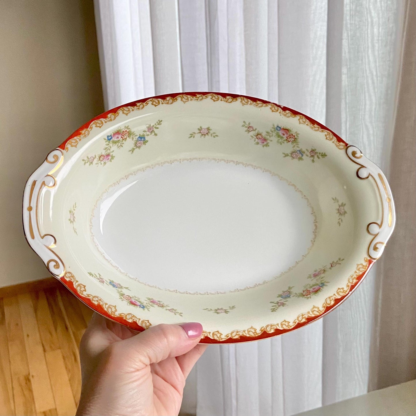 Vintage Cherry China (circa 1945 - 1952) - Platter, Bowl and 2 Creamers/Gravy/Sauce Boats Available