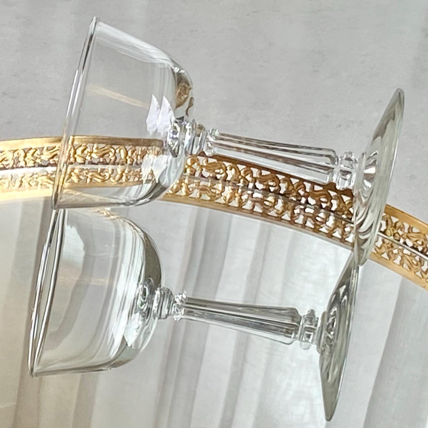 Vintage Libbey Pillar Stem Glasses - Set of 7