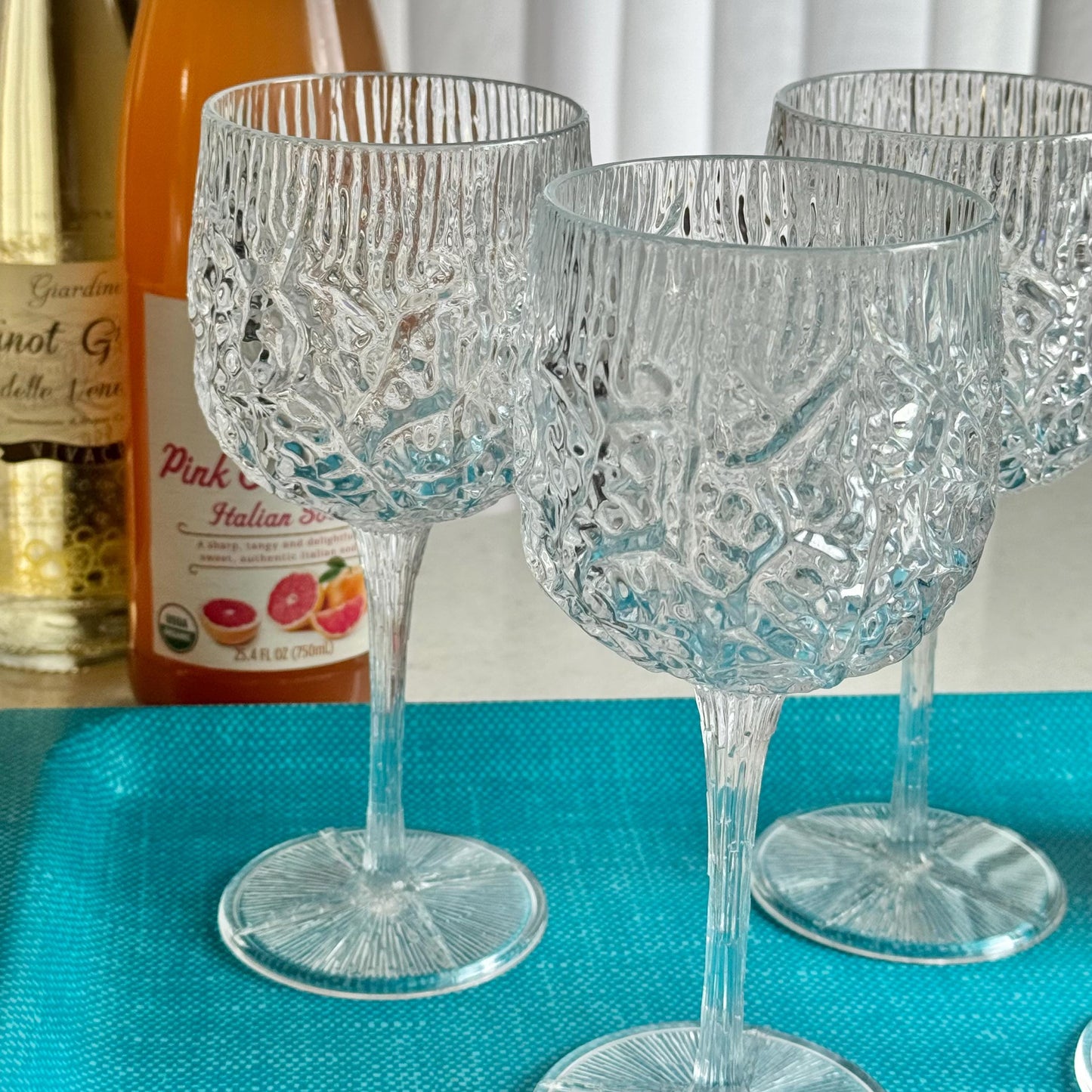 Vintage Acrylic Glasses - Set of 4 Goblets