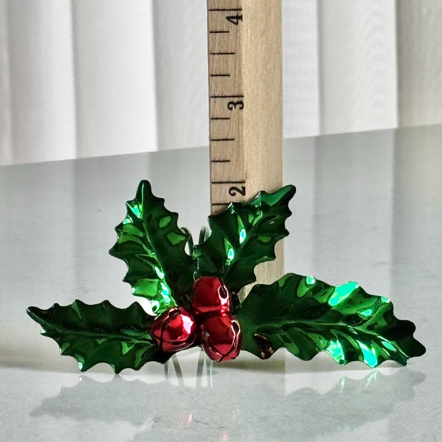 Vintage Holly Bell Berry Napkin Rings - Set of 8
