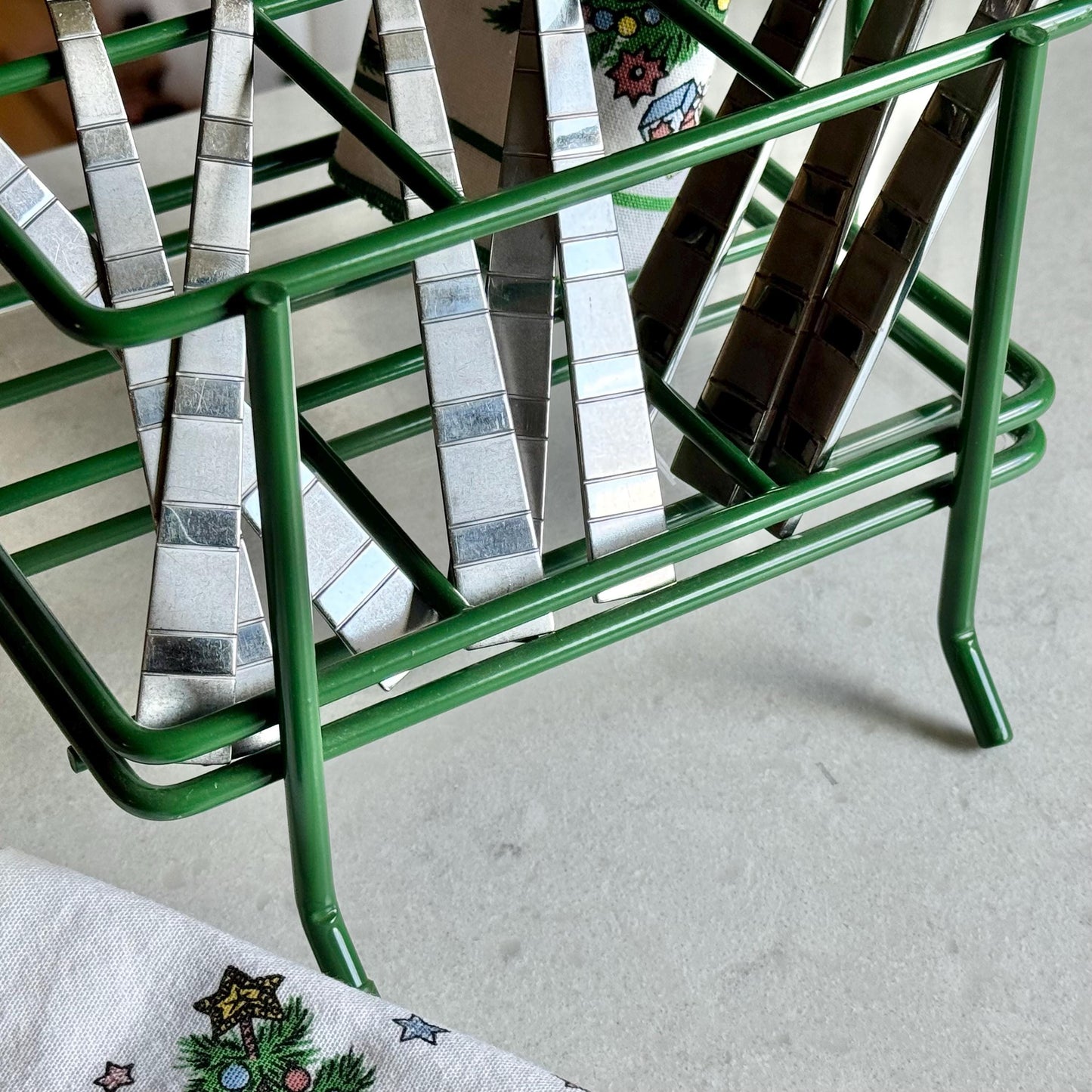Vintage Waechtersbach Christmas Tree Silverware and Napkin Holder