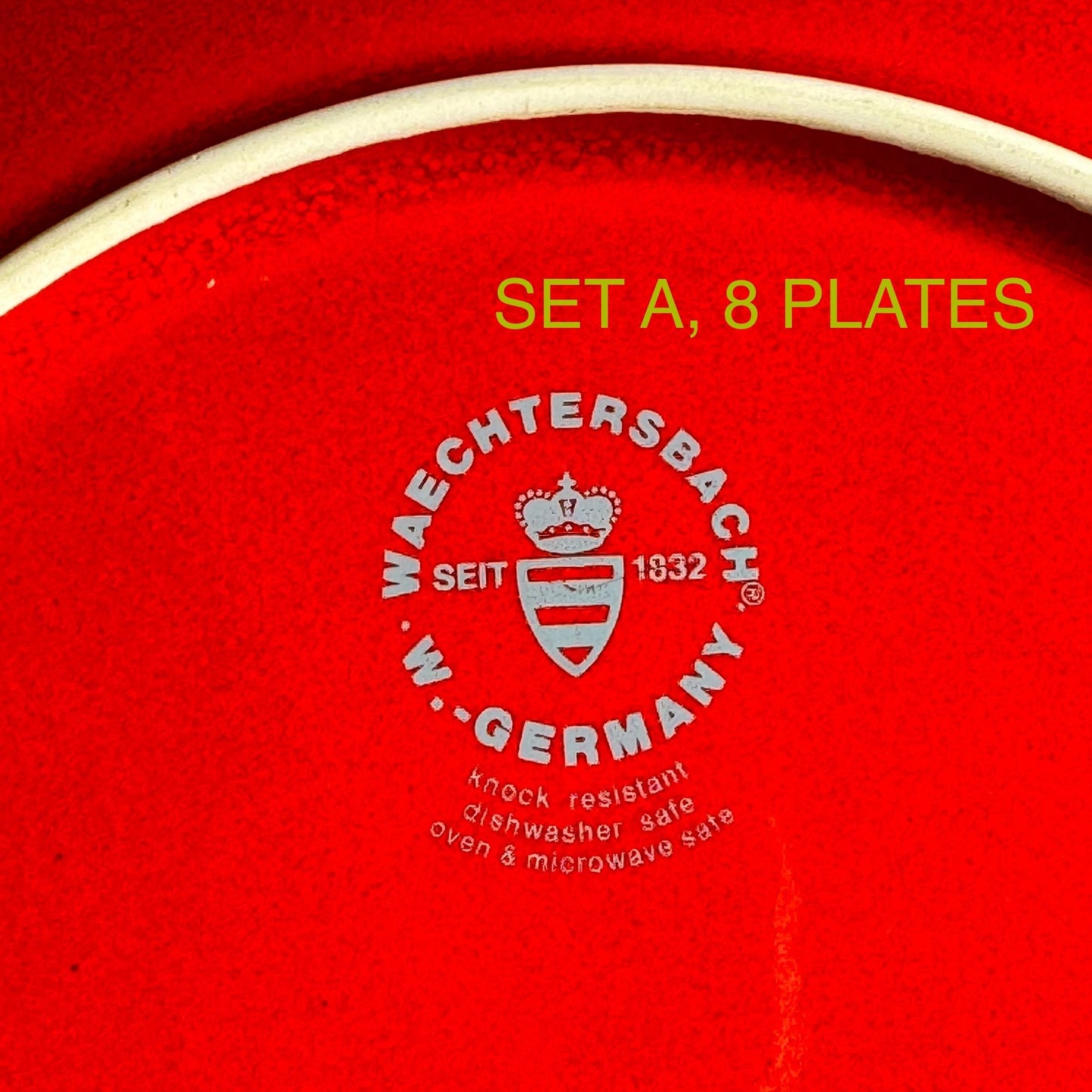 Vintage Waechtersbach Red Christmas Tree 10 Inch Dinner Plates - 22 Available
