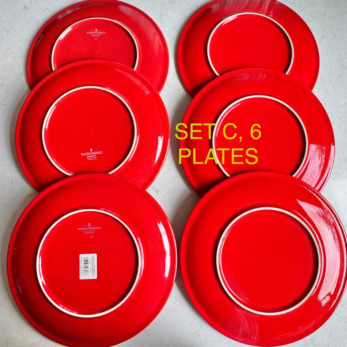 Vintage Waechtersbach Red Christmas Tree 10 Inch Dinner Plates - 22 Available