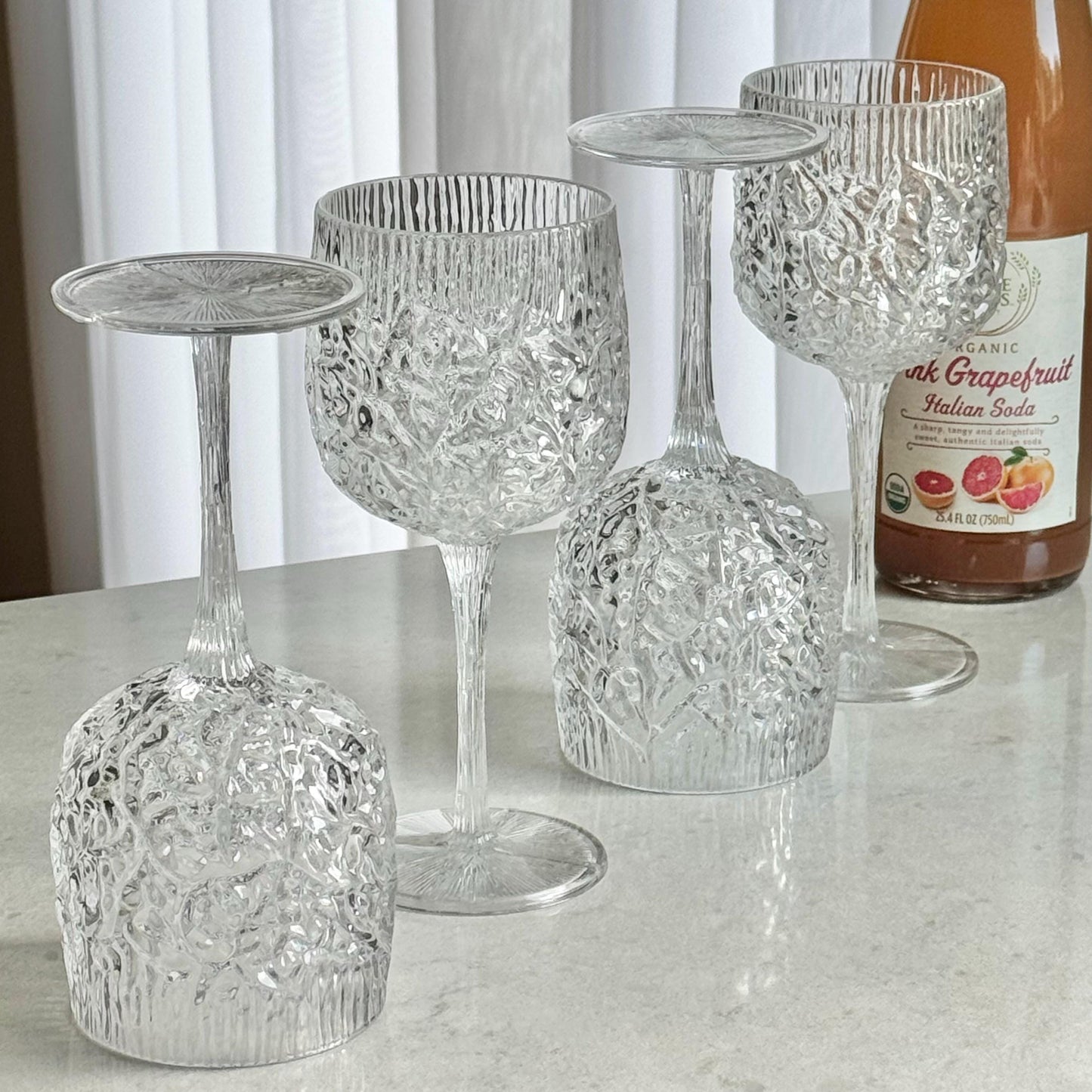 Vintage Acrylic Glasses - Set of 4 Goblets