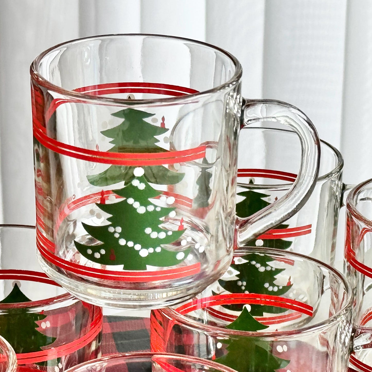 Vintage Waechtersbach Christmas Tree Cups - Set of 8