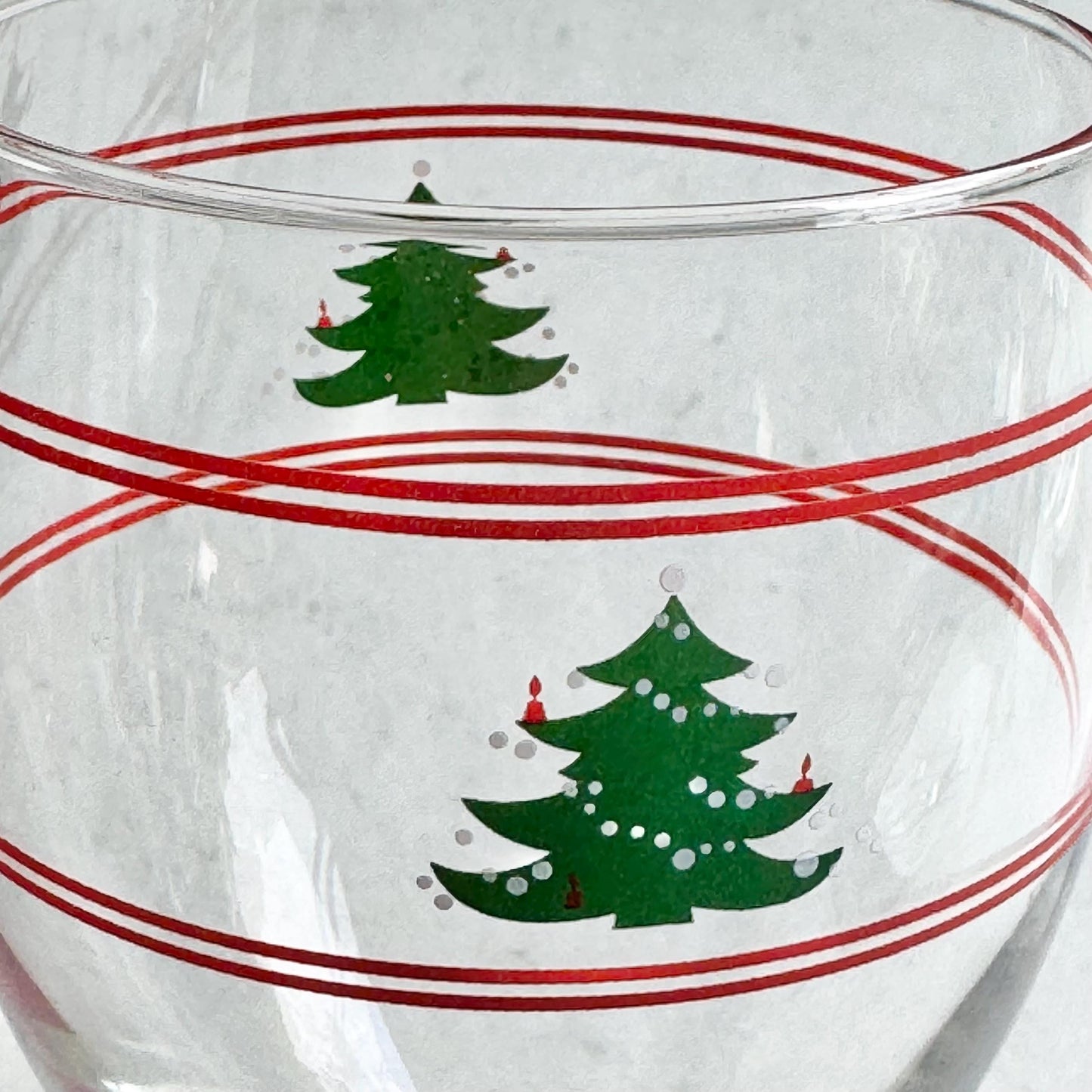 Vintage Waechtersbach Christmas Tree Glasses - Set of 8 Goblets