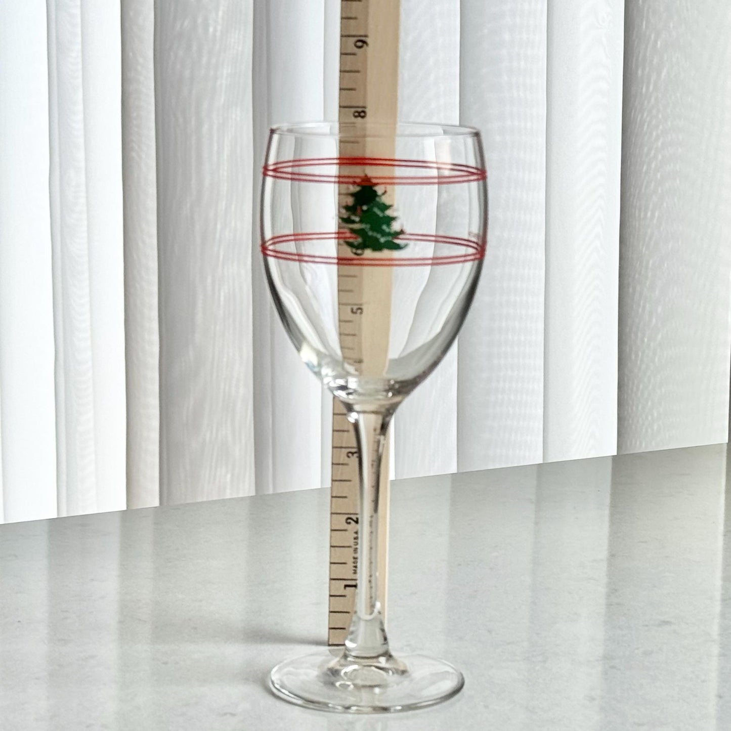 Vintage Waechtersbach Christmas Tree Glasses - Set of 8 Goblets