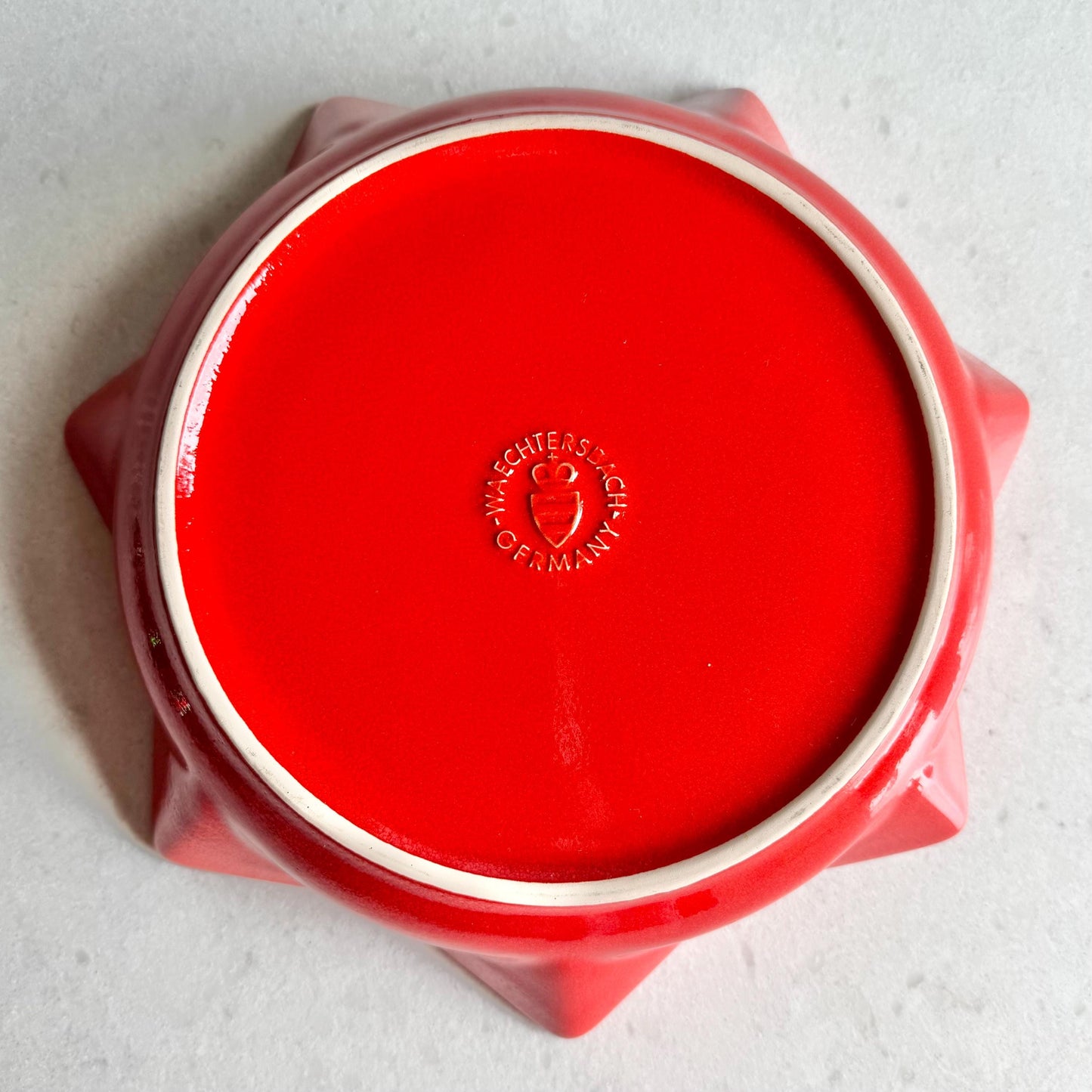 Vintage Waechtersbach Red Christmas Tree Star Bowl