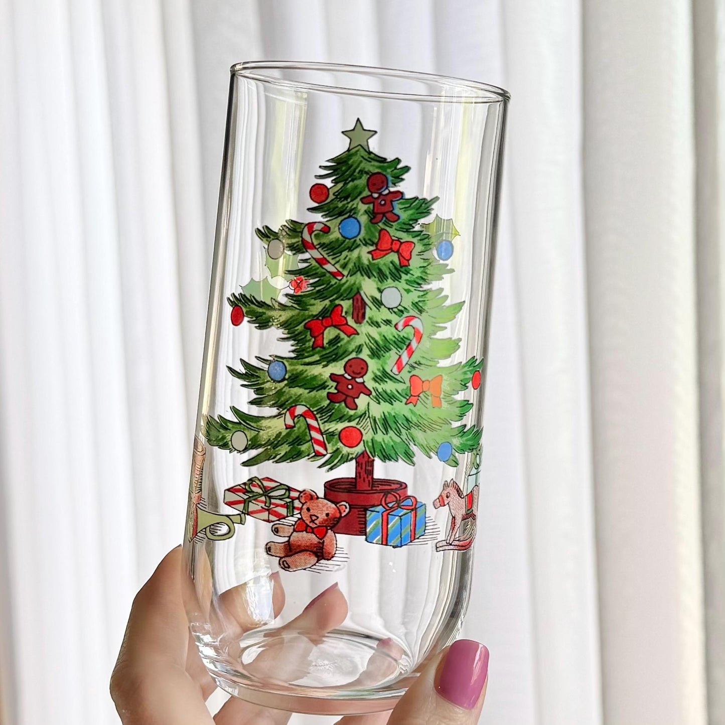 Vintage Luminarc Noel Glasses - Set of 8 Tumblers