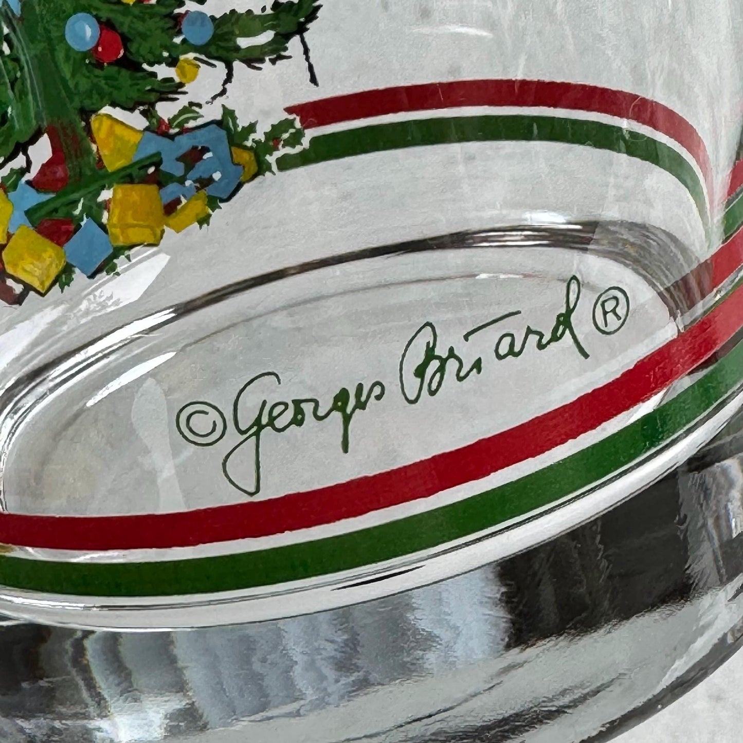 Vintage Georges Briard Yule Tide Glasses - Set of 4 Tumblers