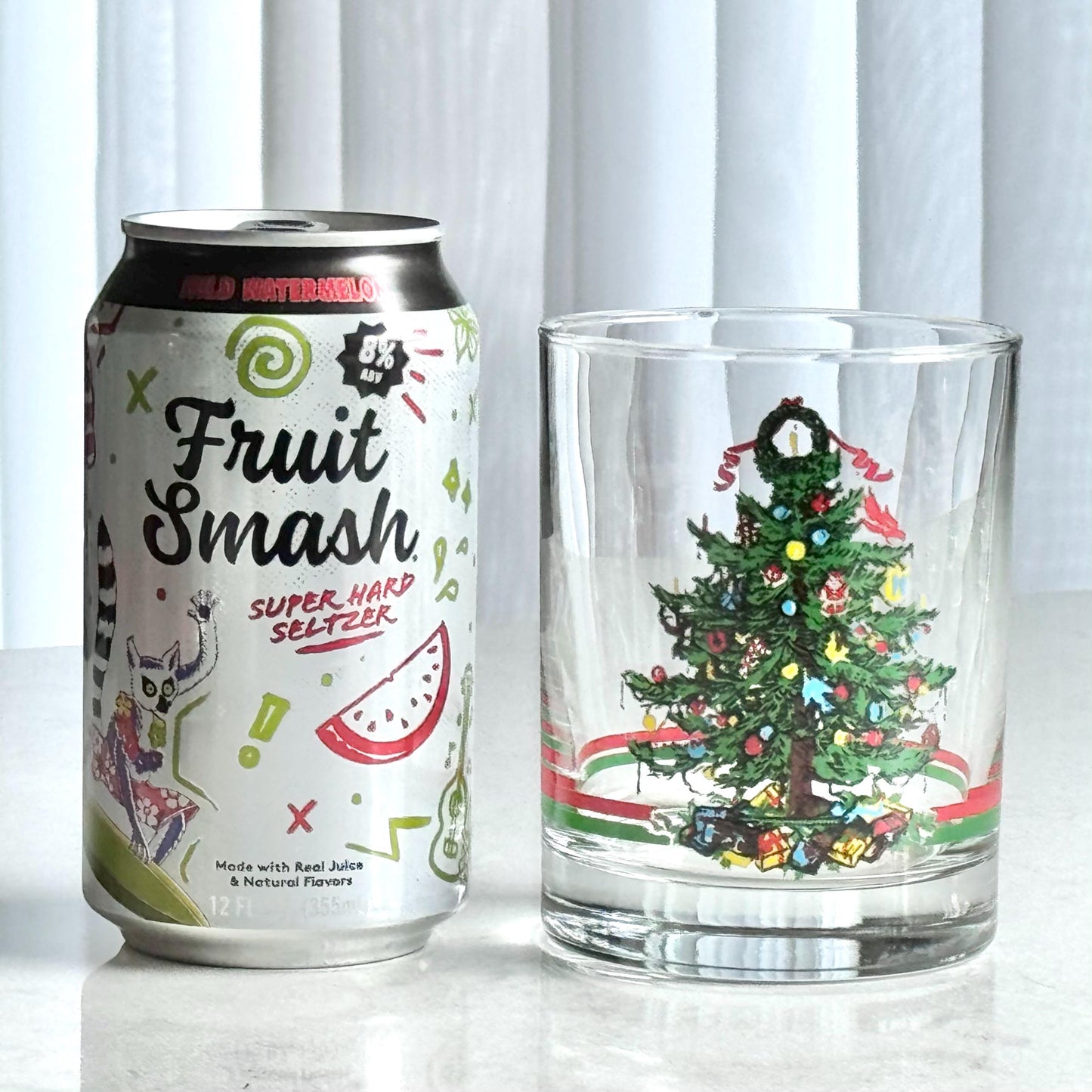 Vintage Georges Briard Yule Tide Glasses - Set of 4 Tumblers