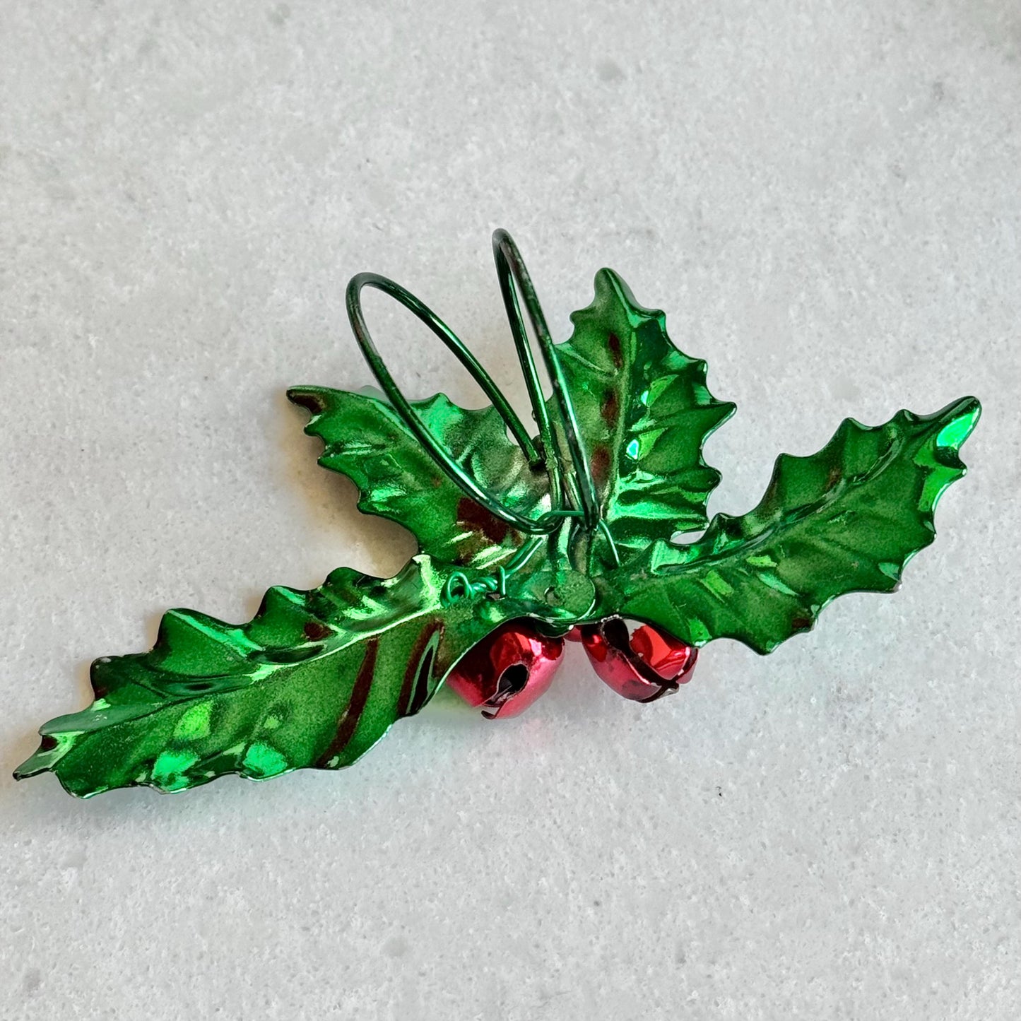 Vintage Holly Bell Berry Napkin Rings - Set of 8