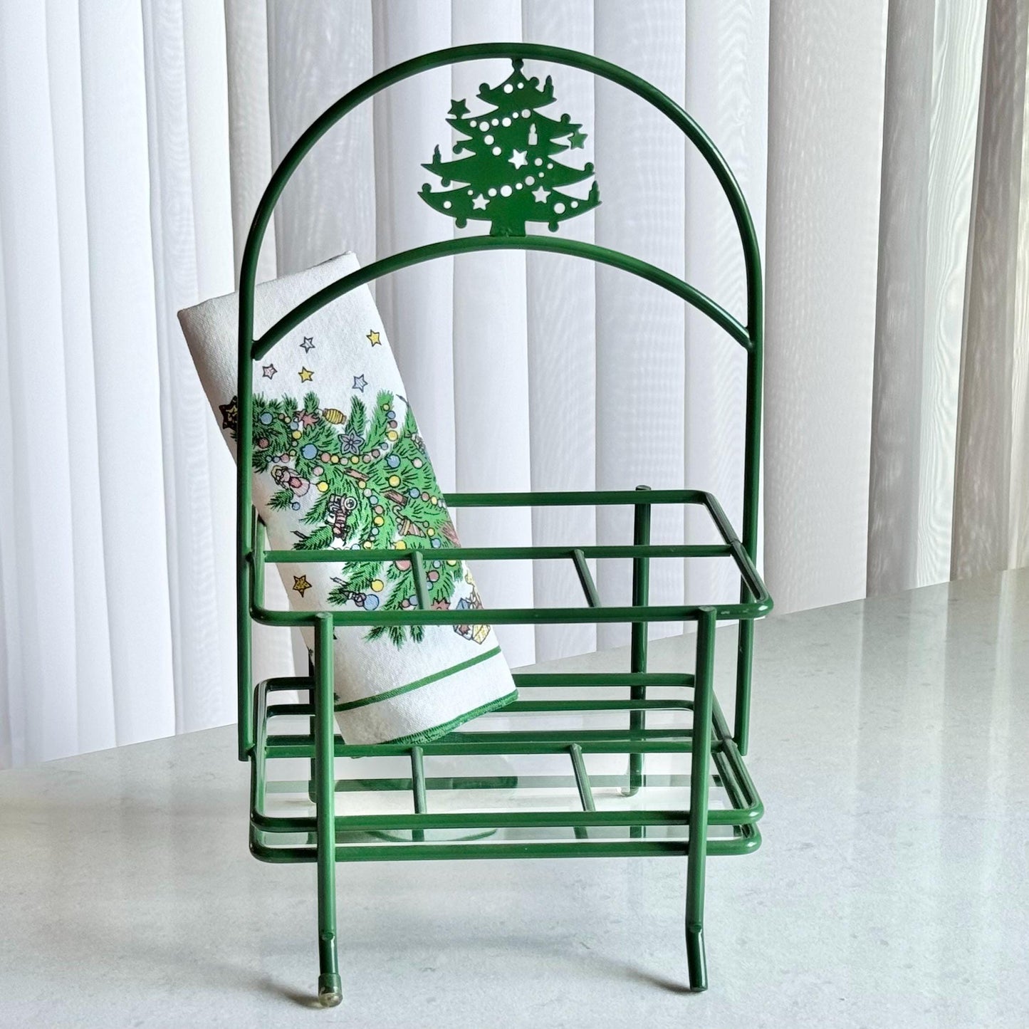 Vintage Waechtersbach Christmas Tree Silverware and Napkin Holder